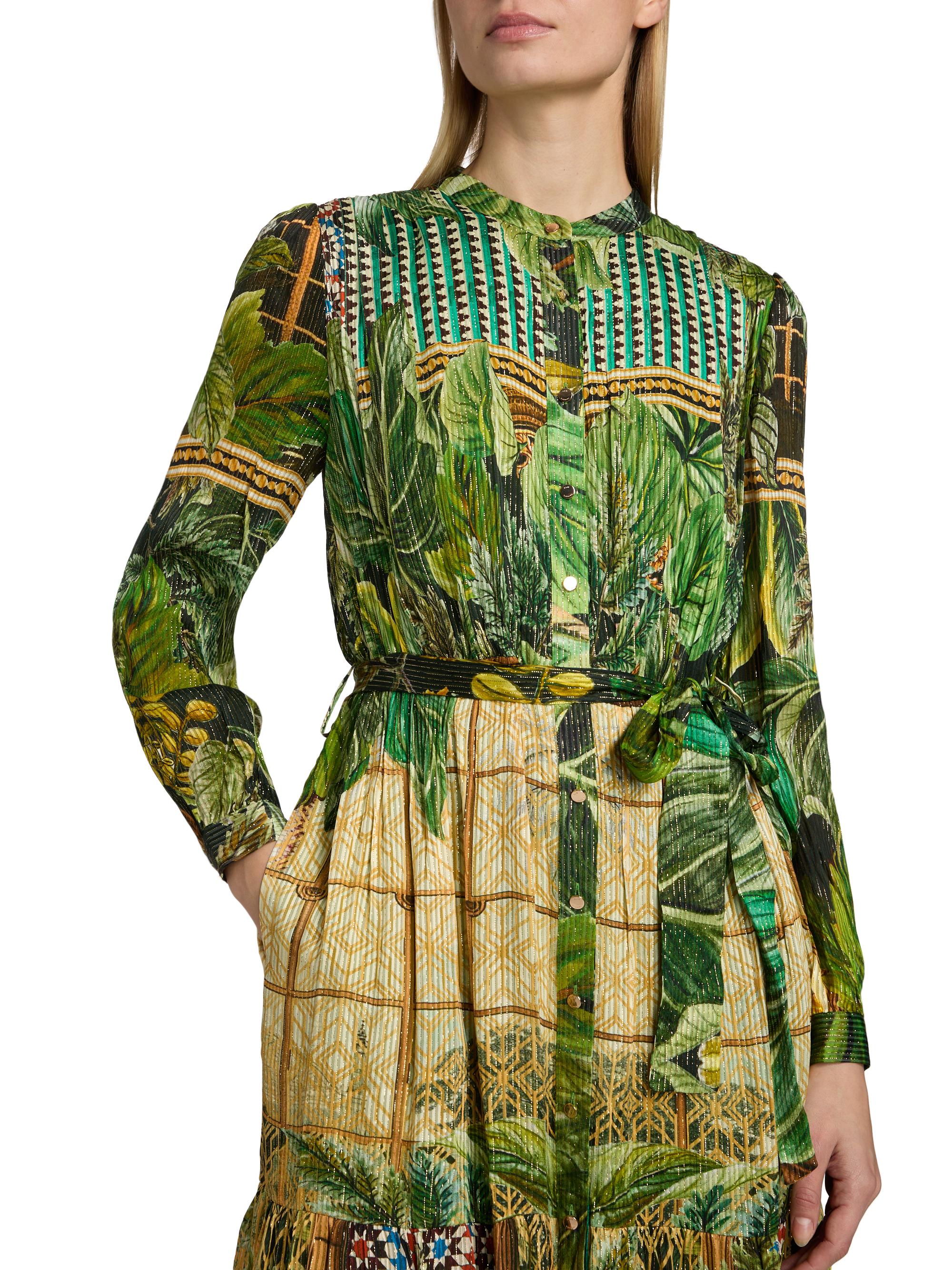 Elie Tahari Women's The Lilou Printed Midi Shirtdress - Atrium Garden Print | Thumbnail 6