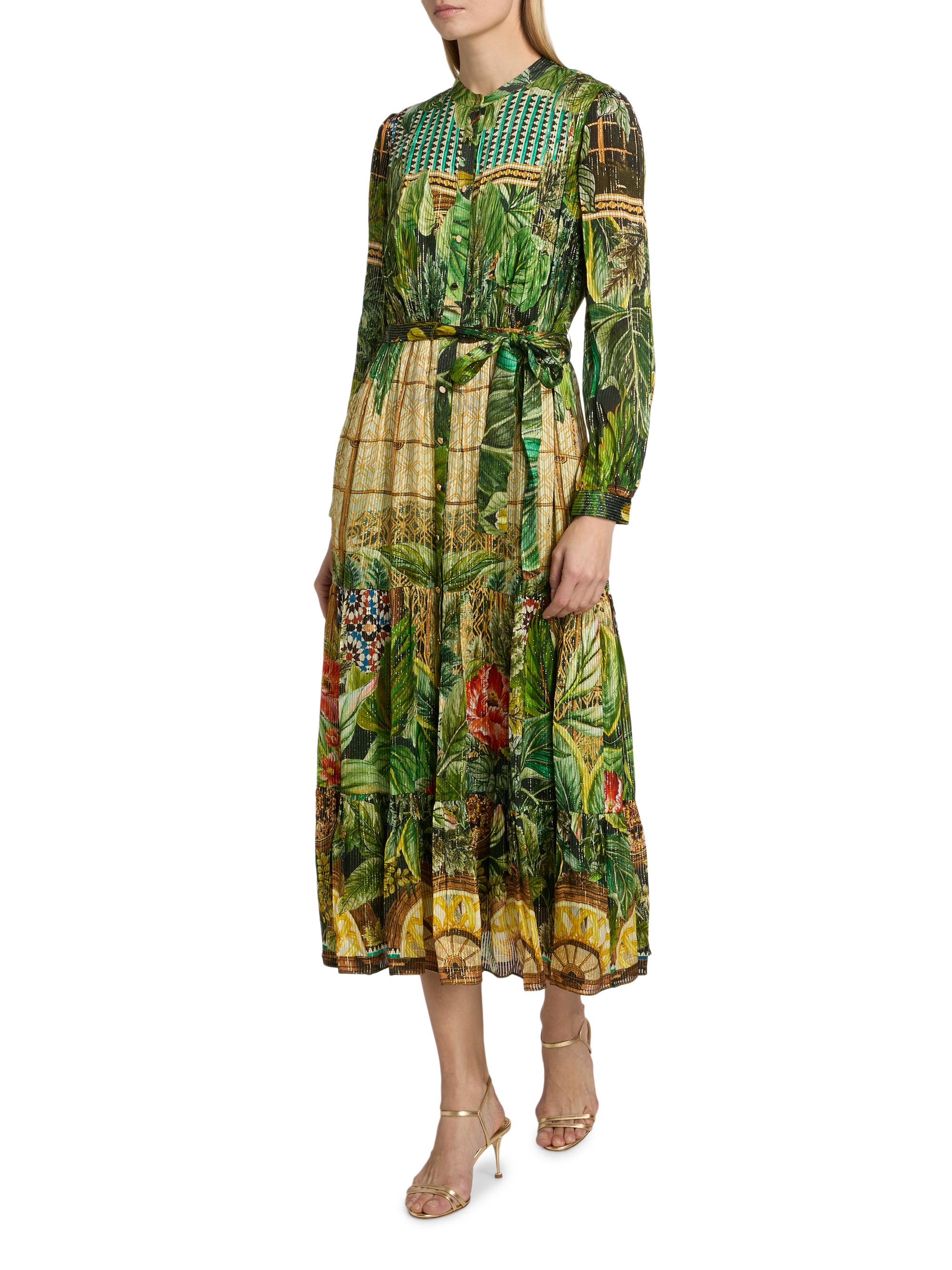 Elie Tahari Women's The Lilou Printed Midi Shirtdress - Atrium Garden Print | Thumbnail 2