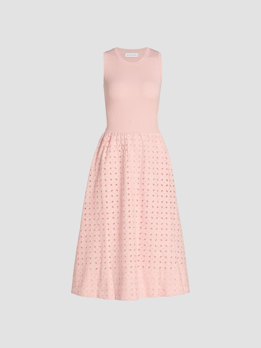 Elie Tahari The Emma Eyelet Midi Dress | Saks Fifth Avenue