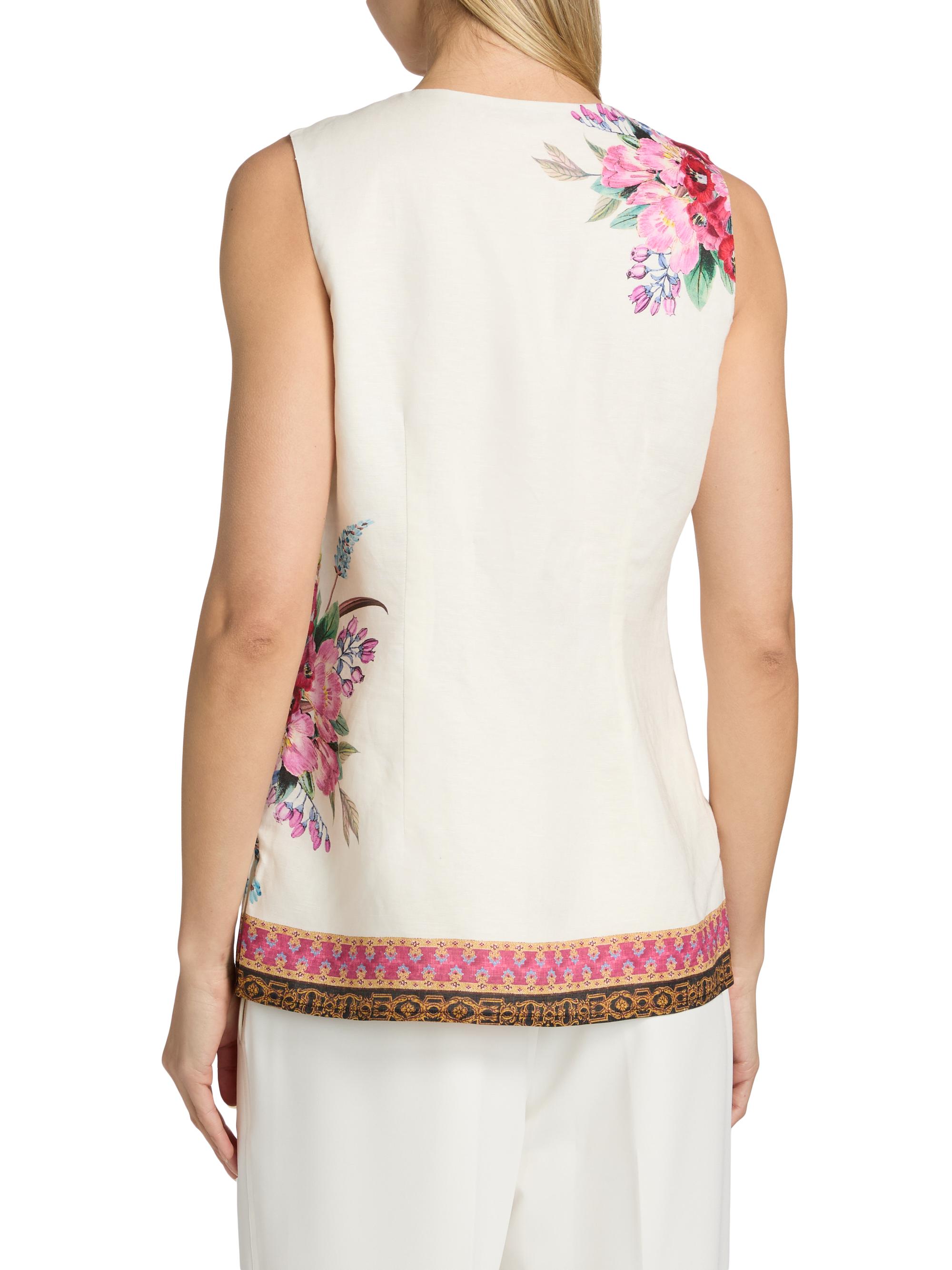 Elie Tahari Women's The Annalise Linen Blouse - Tiara Garden Print | Thumbnail 5