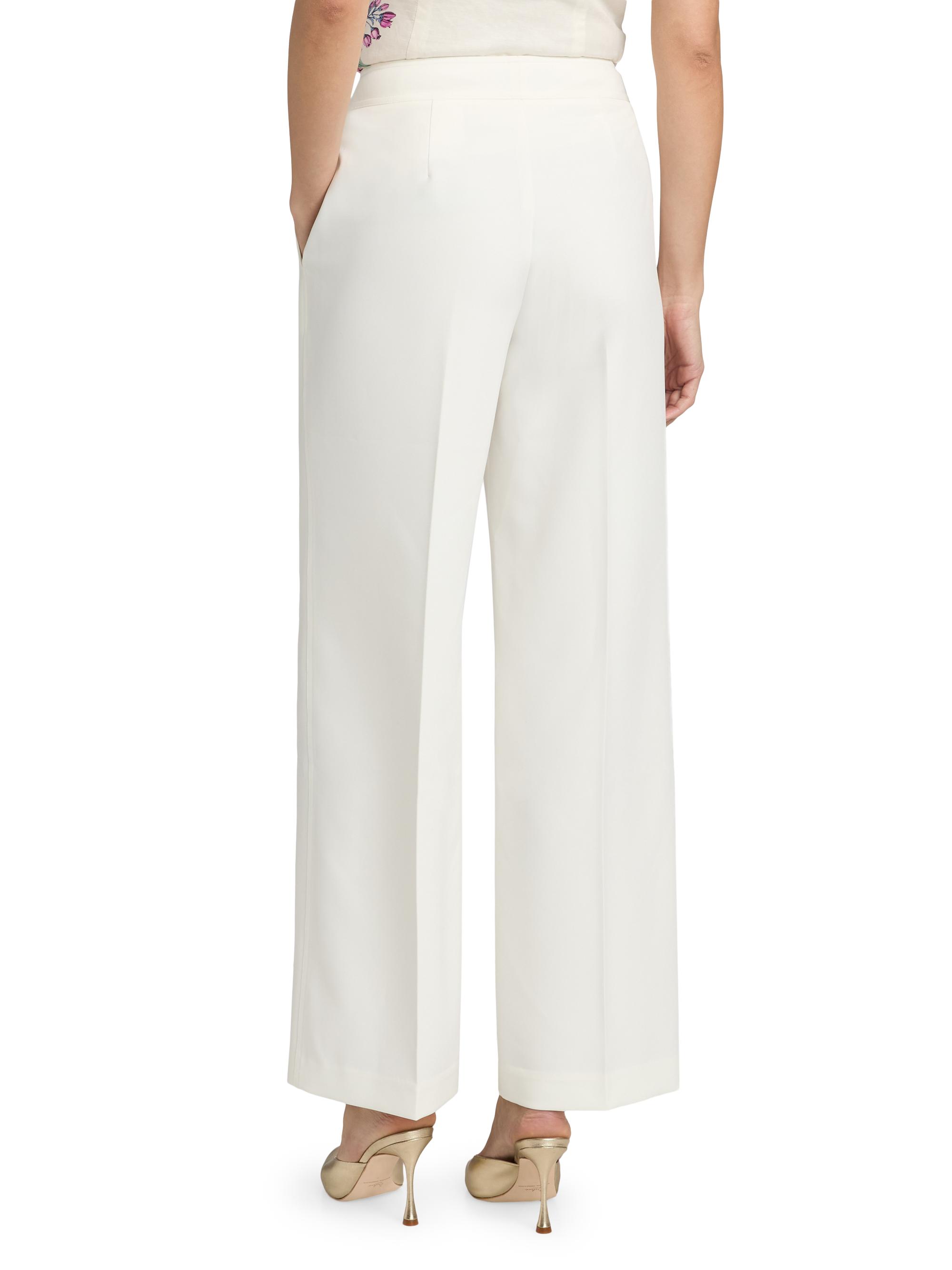 Elie Tahari Women's The Lowen Pintuck Wide-Leg Pants - Sky White | Thumbnail 5