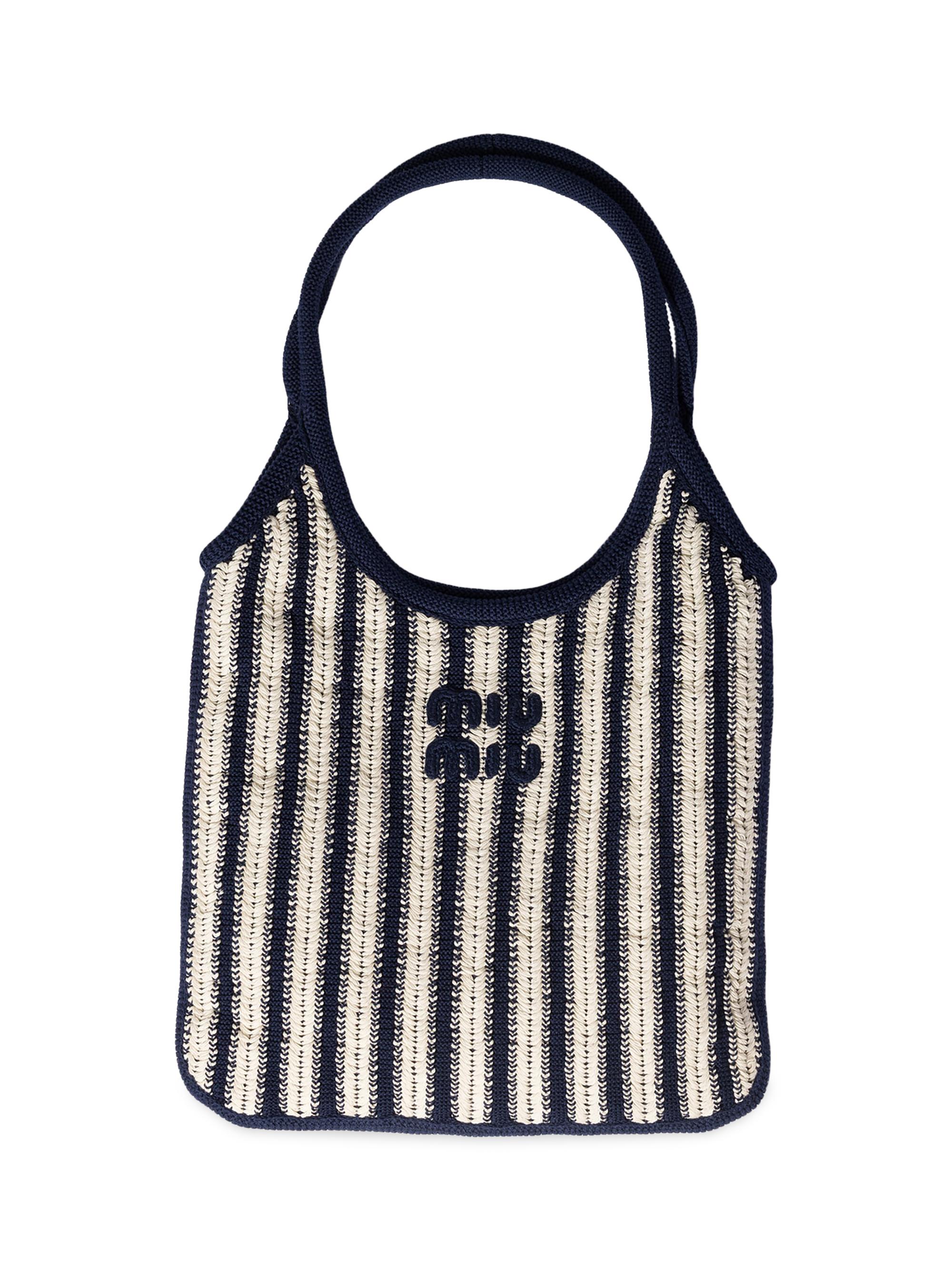 Miu Miu Women's Ivy Crochet Tote Bag - Blue | Thumbnail 6