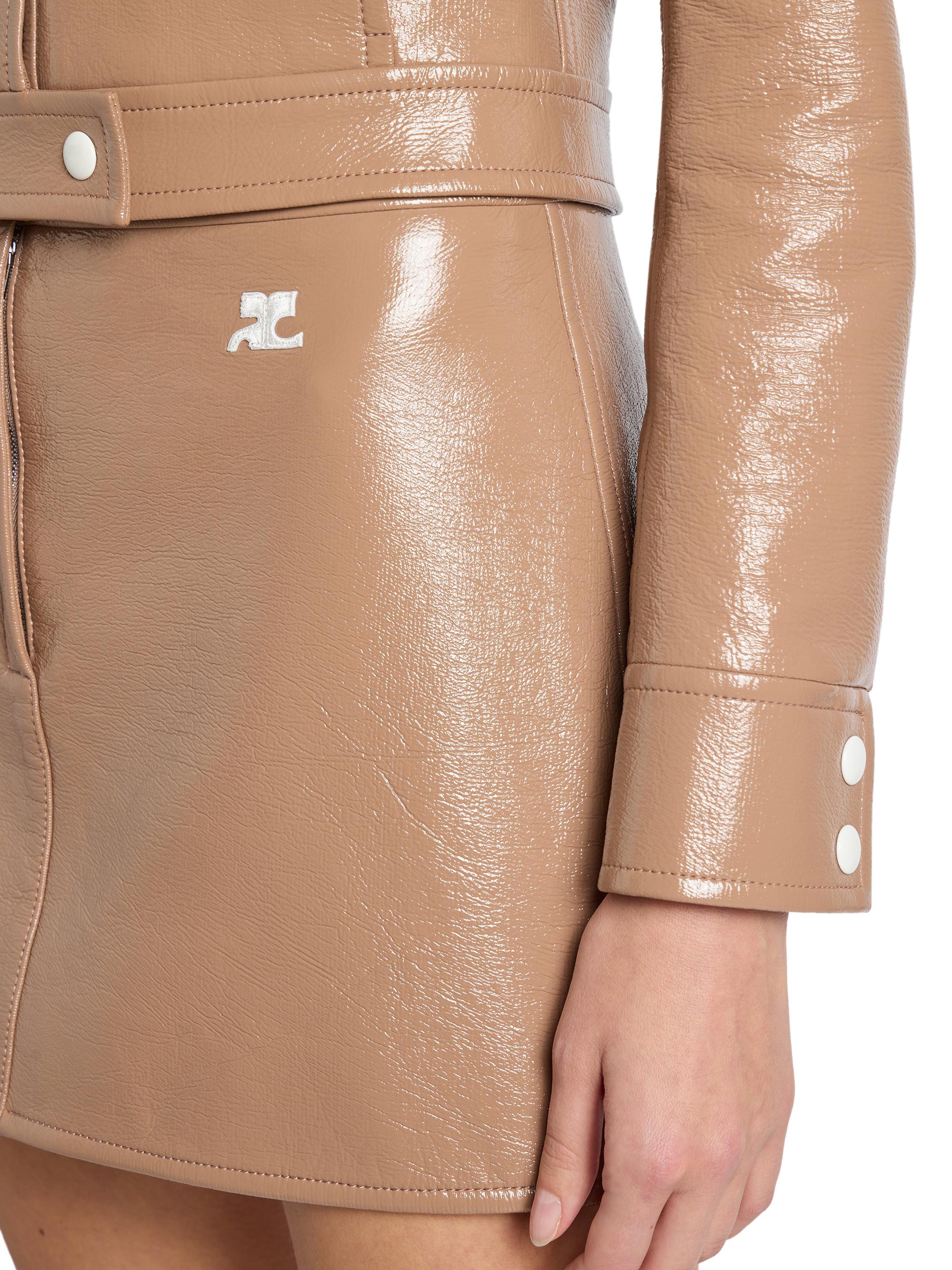 Courreges Reedition Cotton-Blend Vinyl A-Line Mini Skirt | Saks