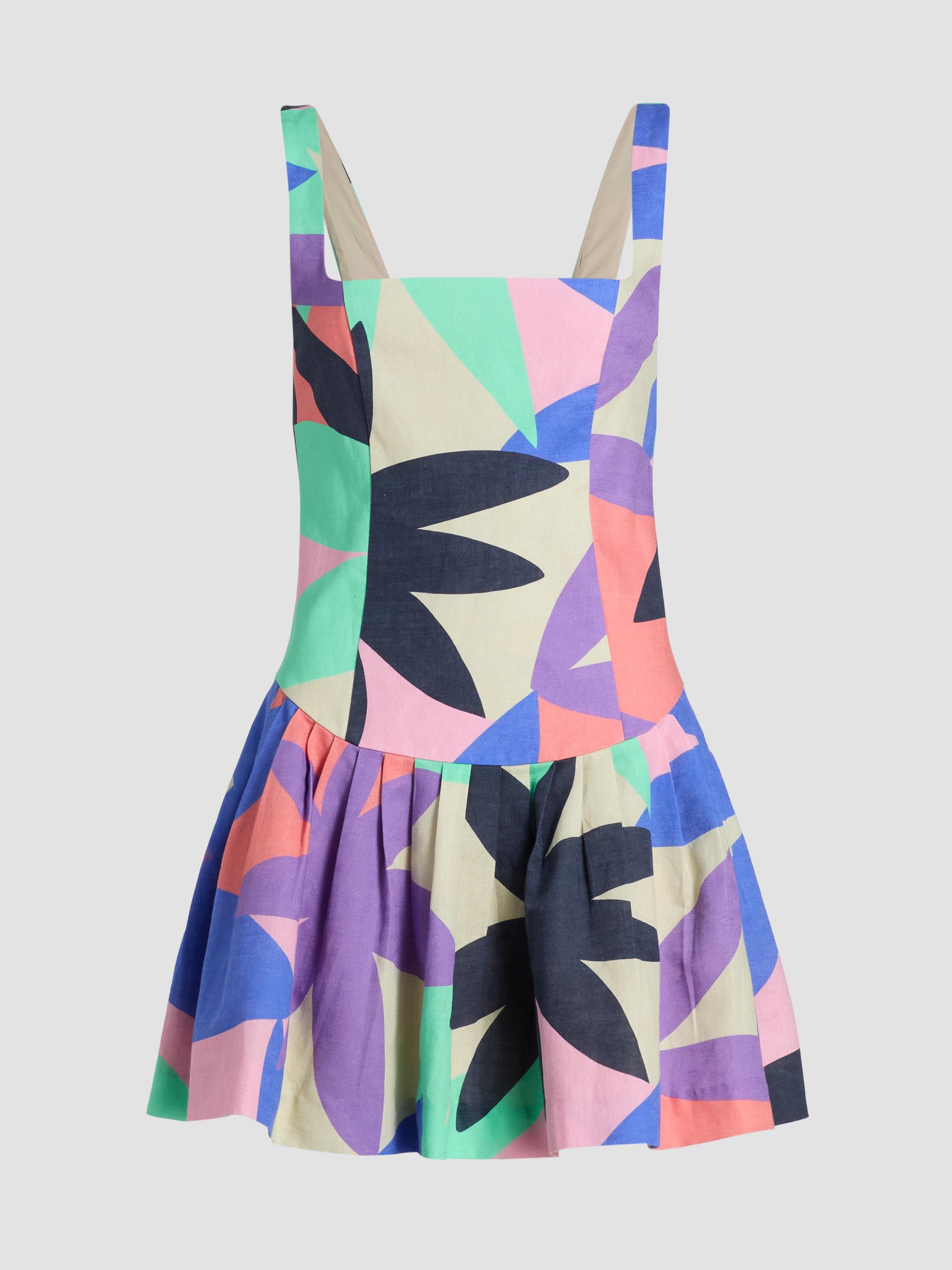 Ramy Brook Women's Everleigh Kaleidoscope Linen-Cotton Mini Dress - Palm Linen | Thumbnail 8