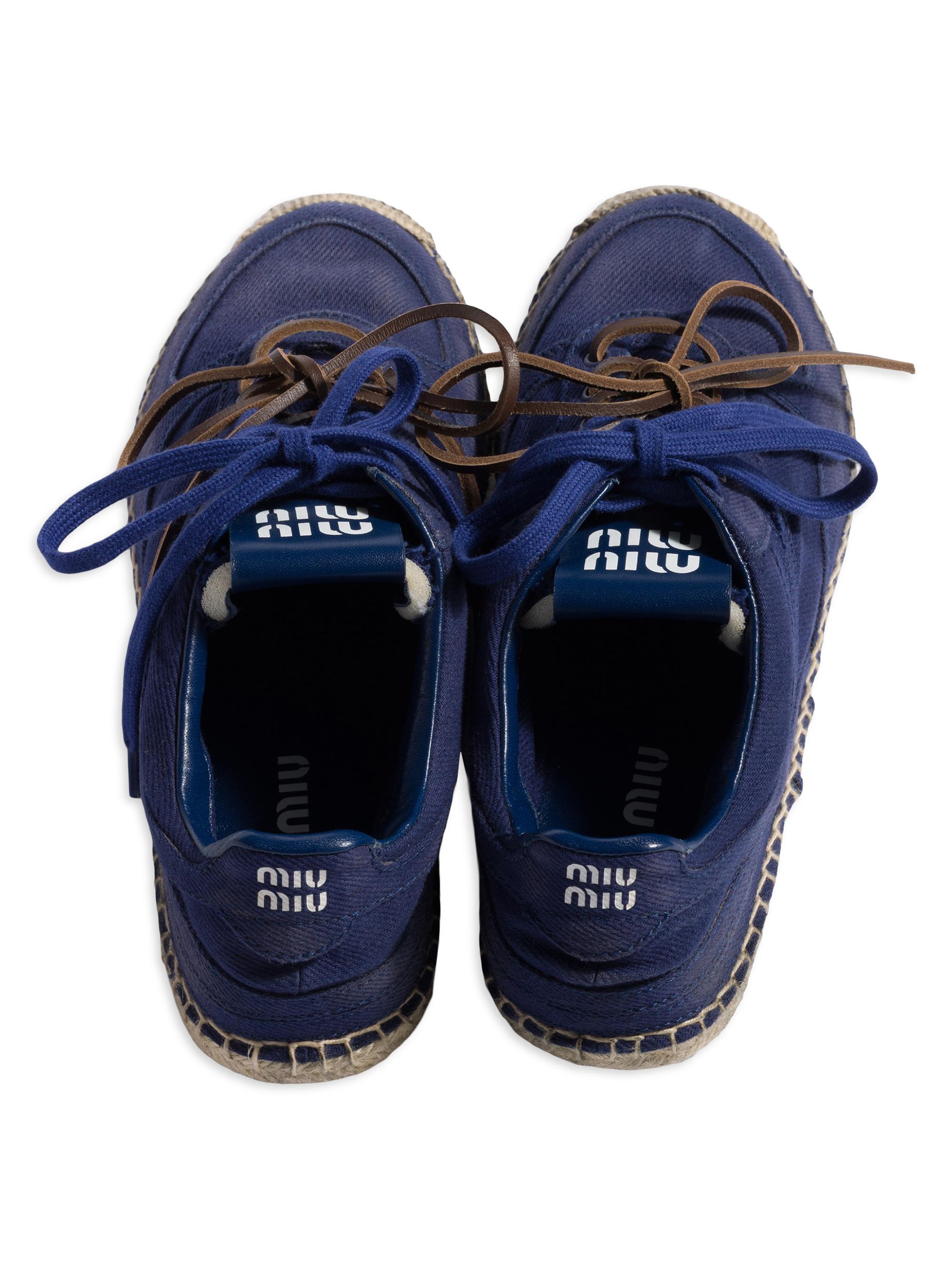 Miu Miu Gymnasium Gabardine Sneakers | Saks Fifth Avenue