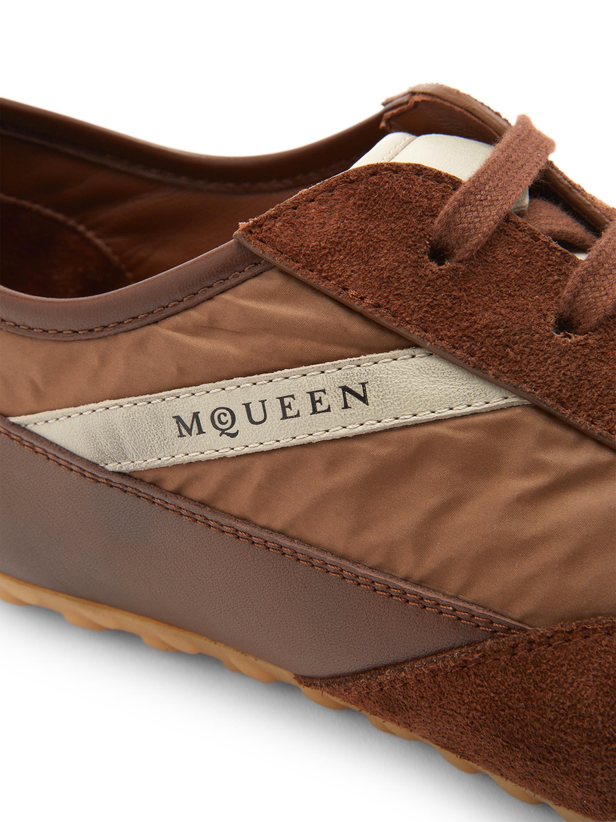 McQueen Men's Logo Suede Sneakers - Brown | Thumbnail 5
