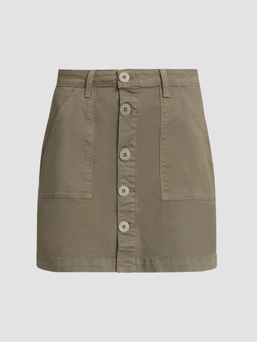L'agence Women's Dora Cotton Mini Skirt In Green