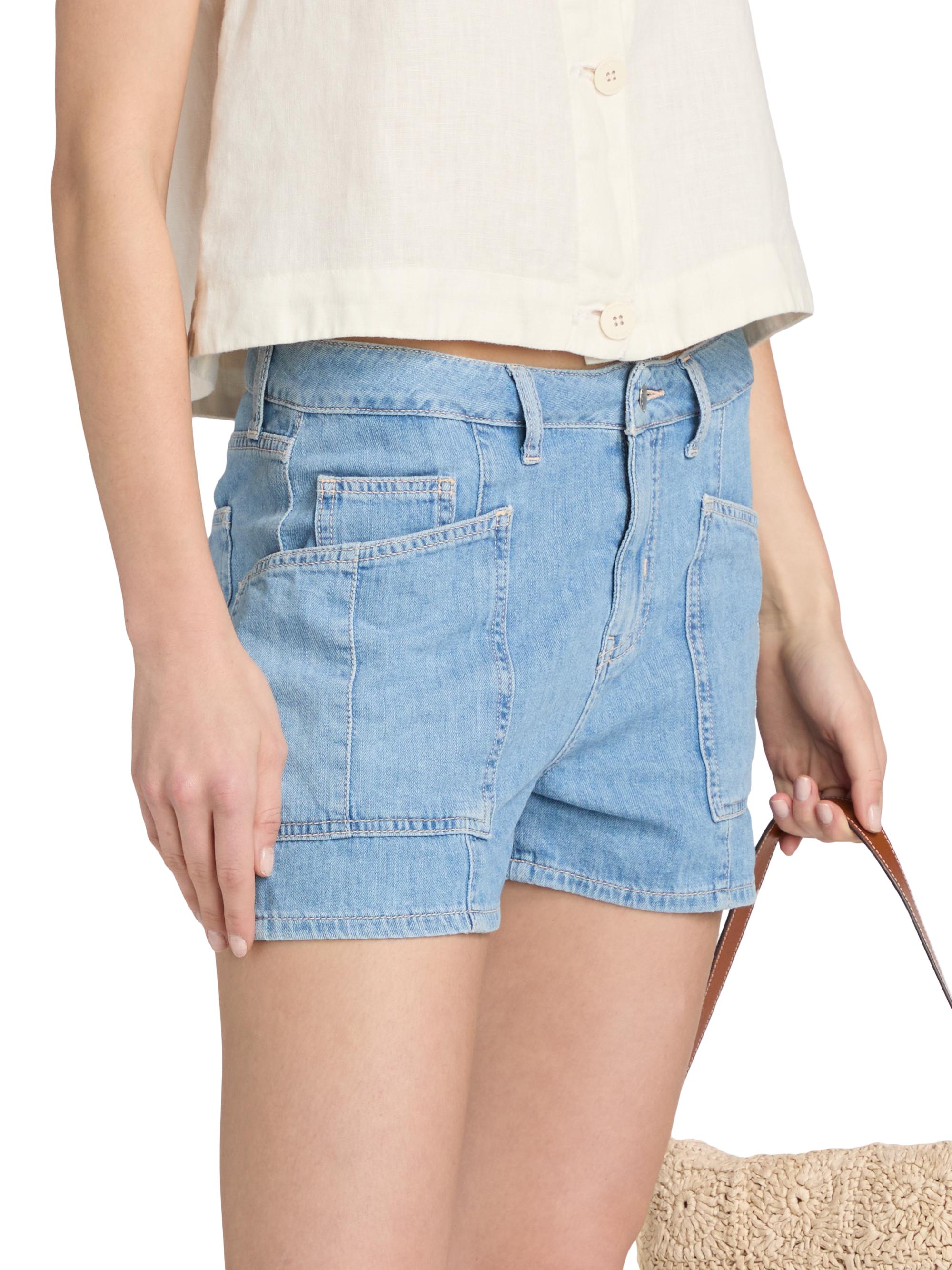 L'AGENCE Women's Kyra Cotton High-Rise Denim Shorts - Seattle | Thumbnail 4