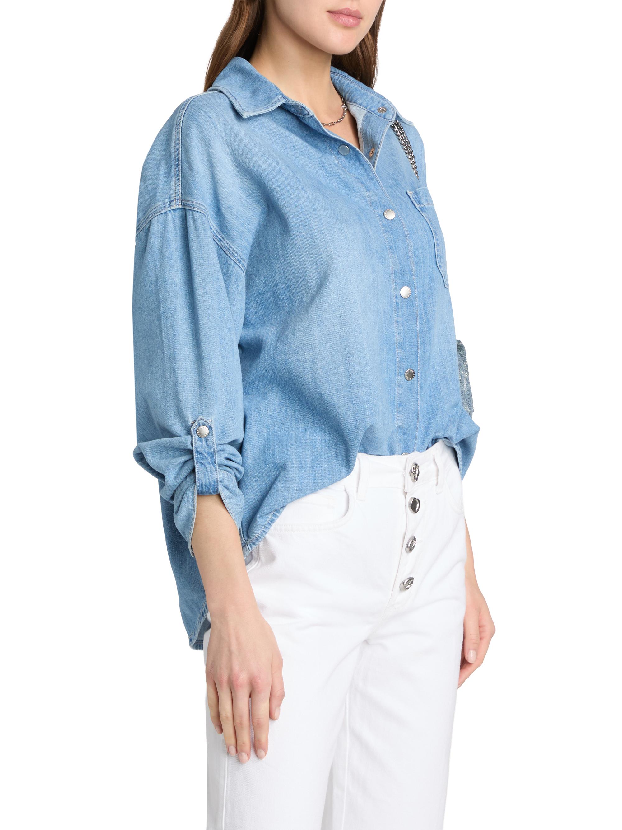 L'AGENCE Women's Jorah Cotton Denim Relaxed-Fit Shirt - Seattle | Thumbnail 4