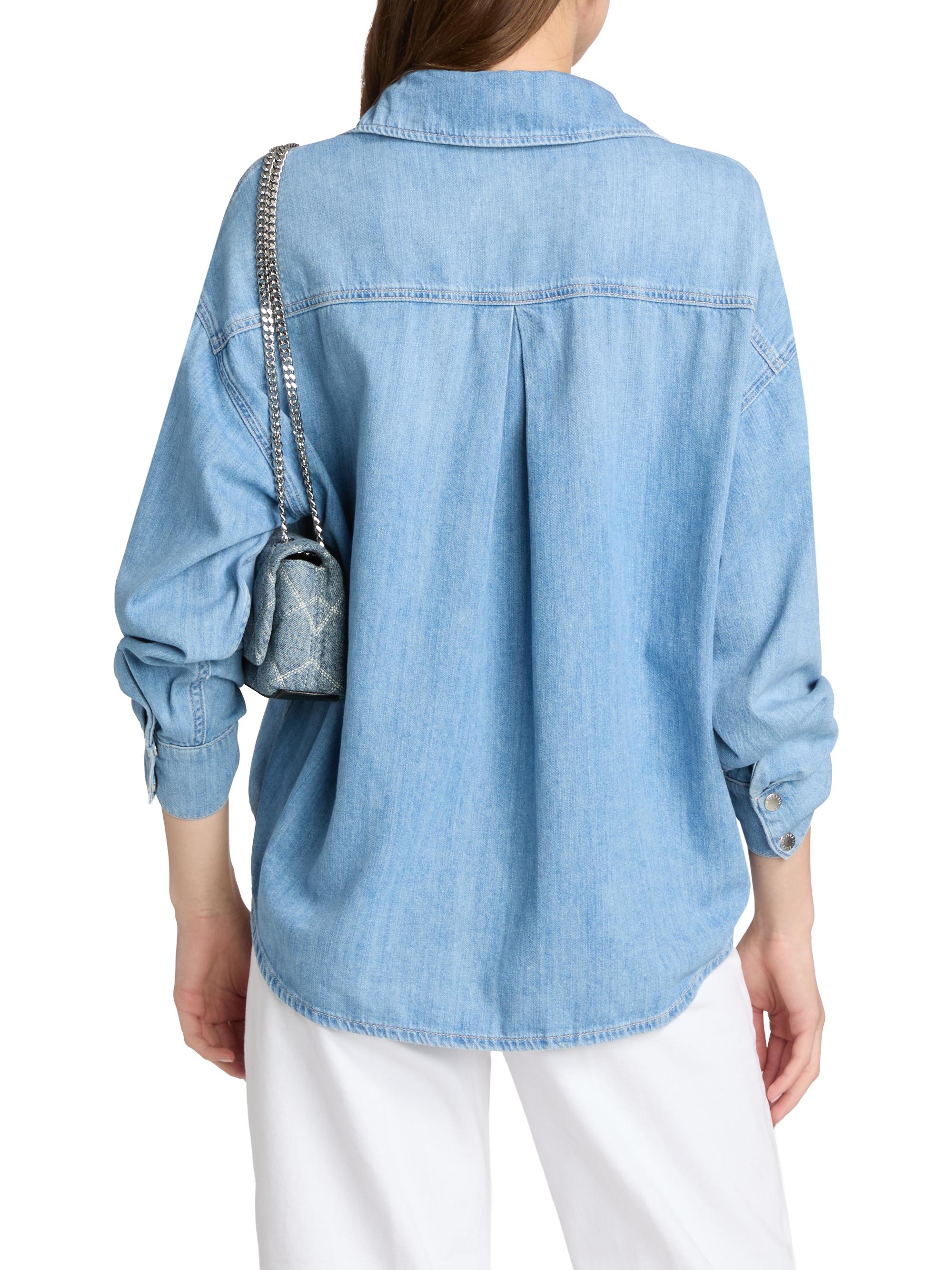 L'AGENCE Women's Jorah Cotton Denim Relaxed-Fit Shirt - Seattle | Thumbnail 5