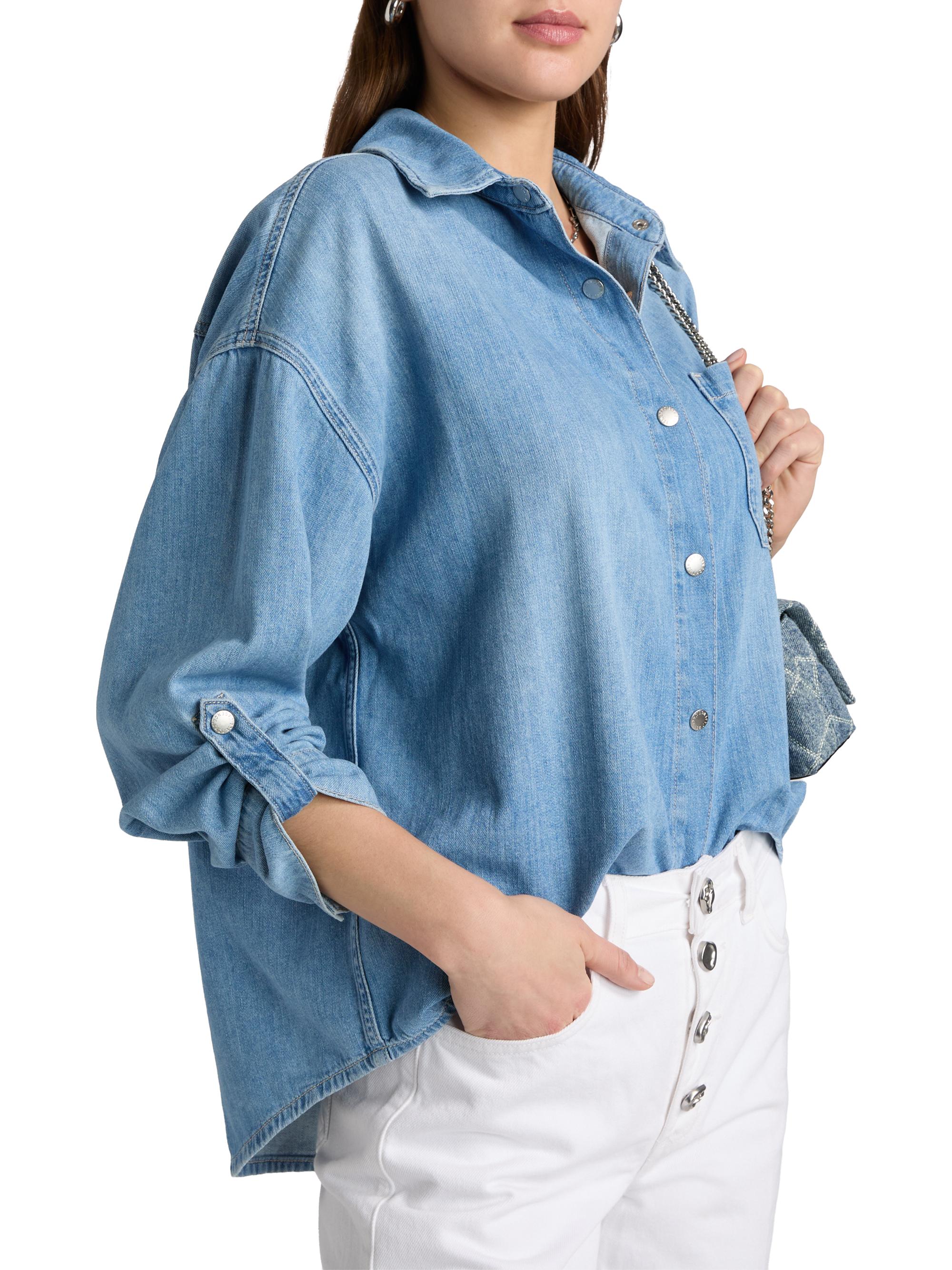 L'AGENCE Women's Jorah Cotton Denim Relaxed-Fit Shirt - Seattle | Thumbnail 6