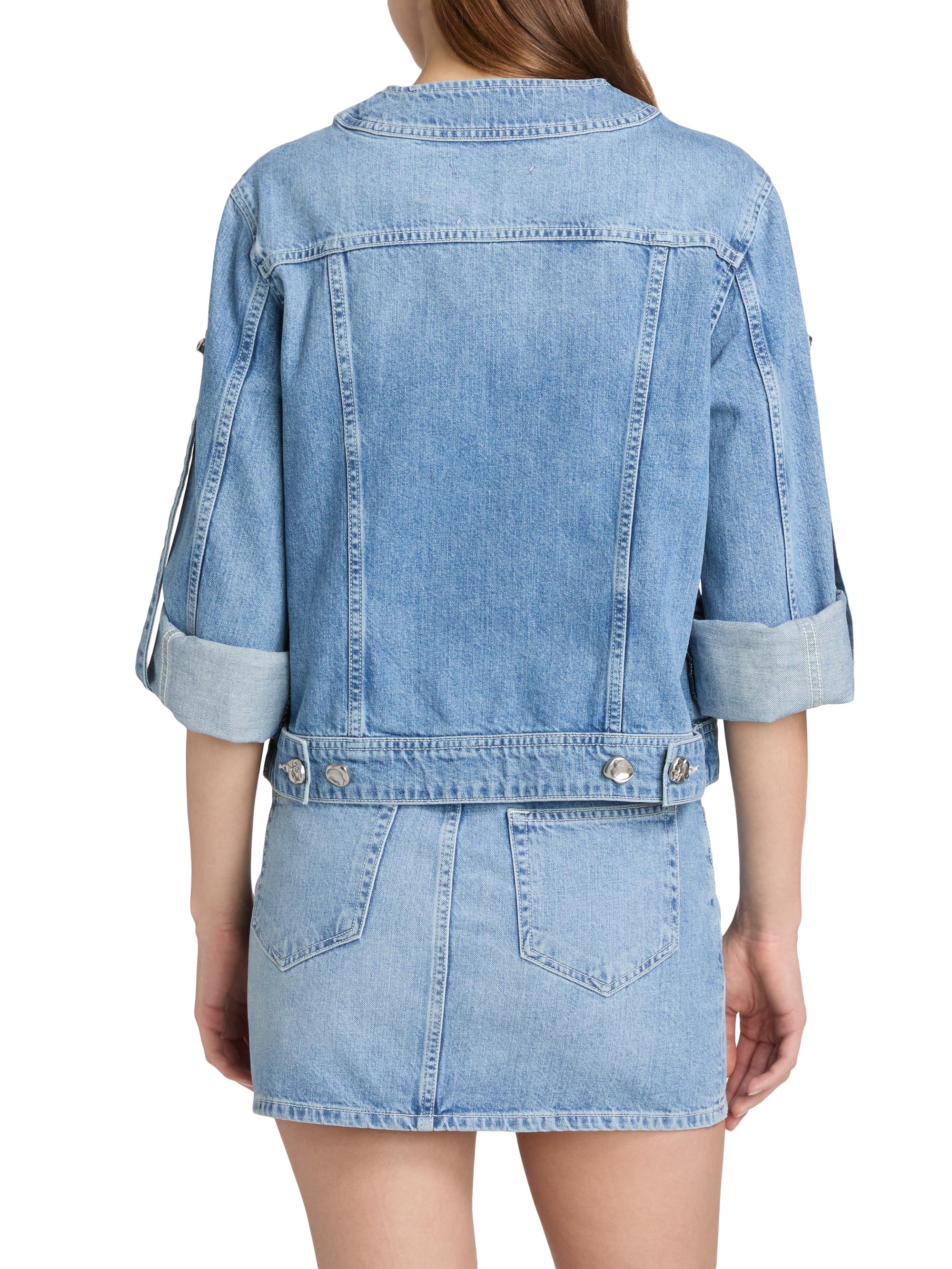 L'AGENCE Women's Anouk Denim Button-Front Jacket - Grant | Thumbnail 5