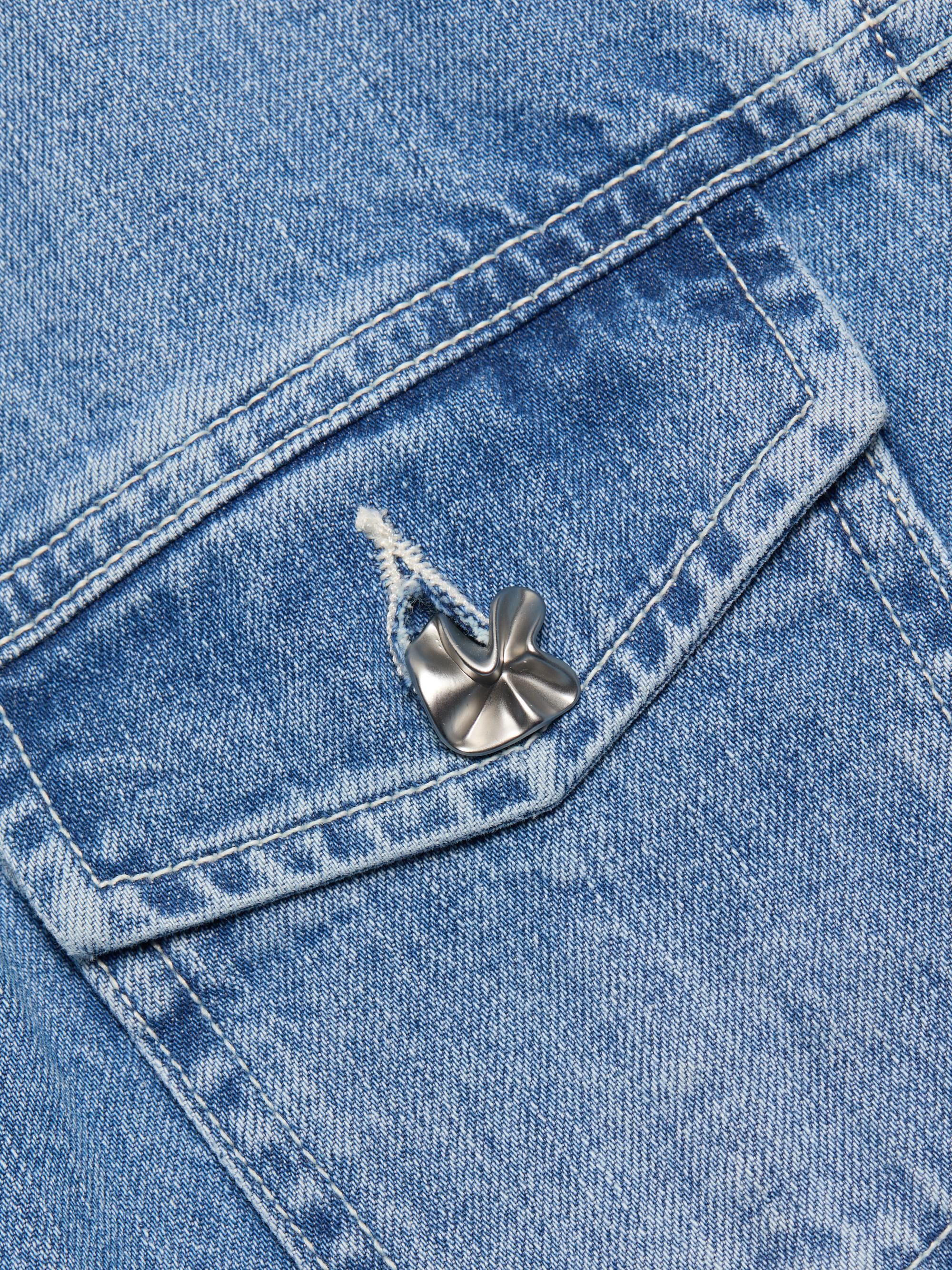 L'AGENCE Women's Anouk Denim Button-Front Jacket - Grant | Thumbnail 8