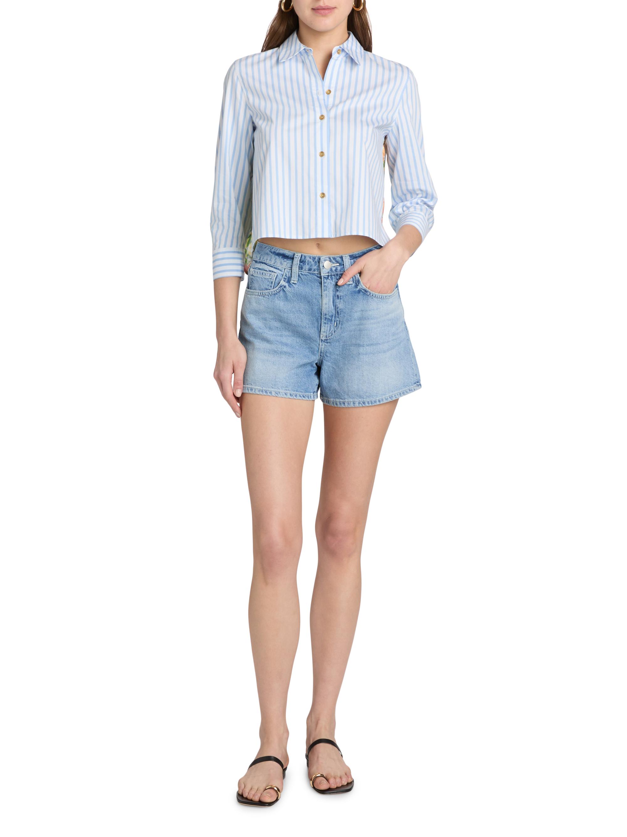 L'AGENCE Women's Lissania Ultra High-Rise Denim Shorts - Grant | Thumbnail 2