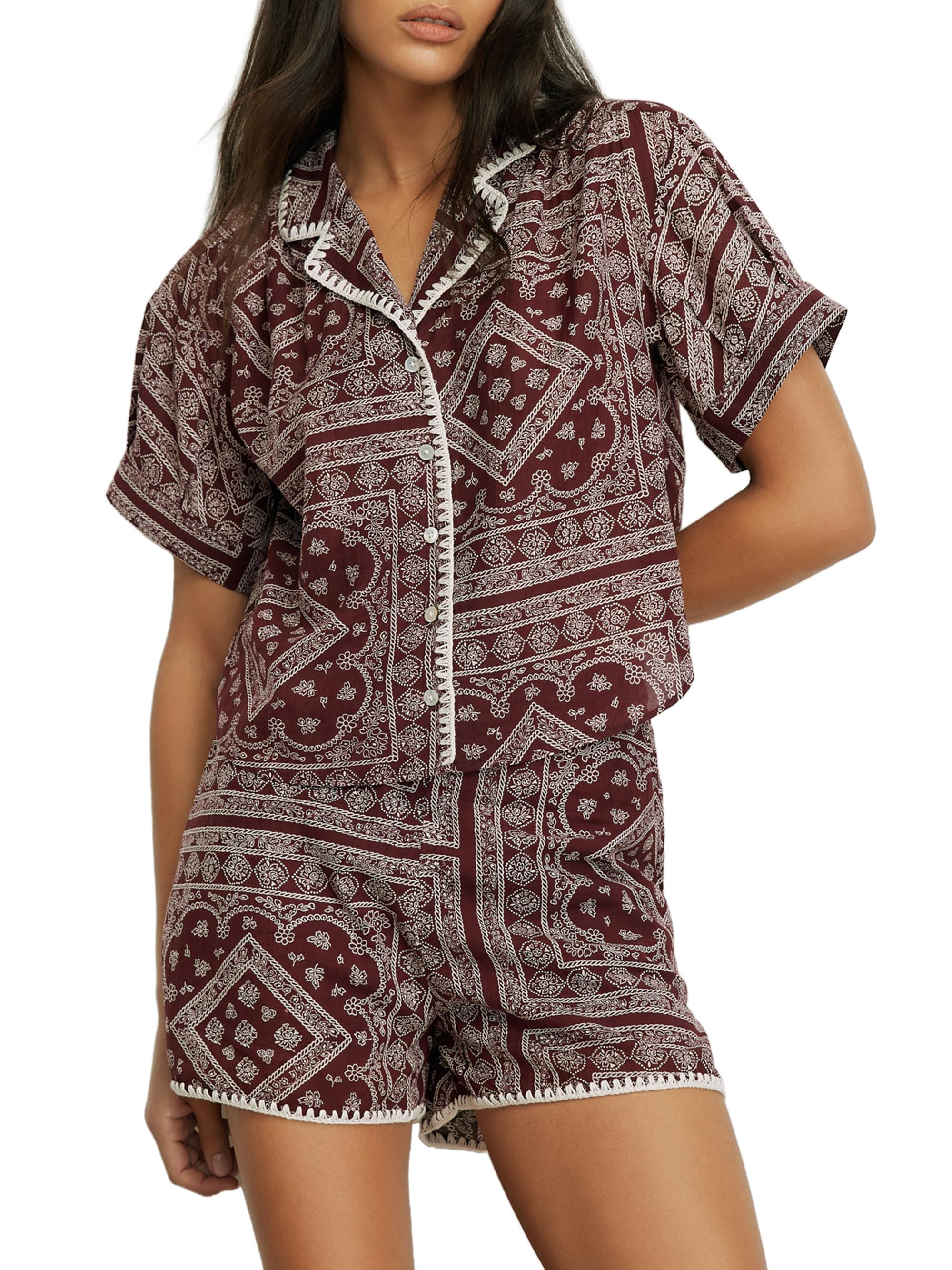Veronica Beard Women's Ilene Cotton-Blend Top - Raisin Dove | Thumbnail 3