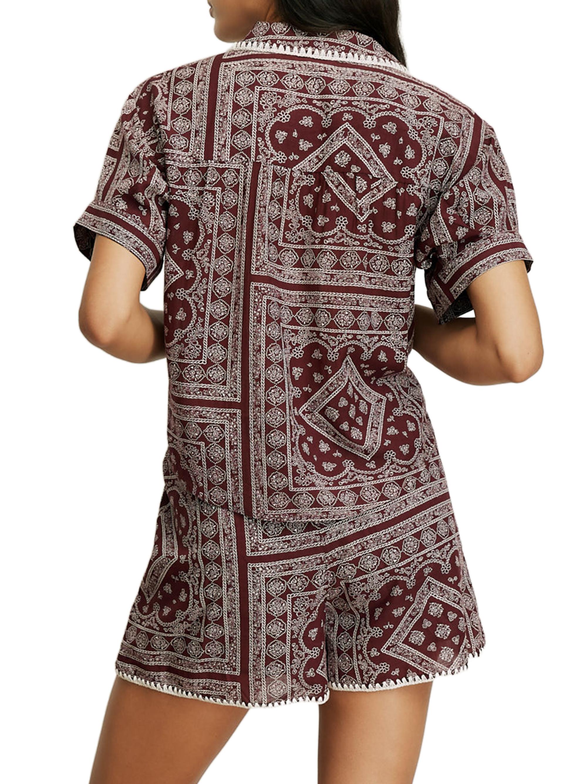 Veronica Beard Women's Ilene Cotton-Blend Top - Raisin Dove | Thumbnail 4
