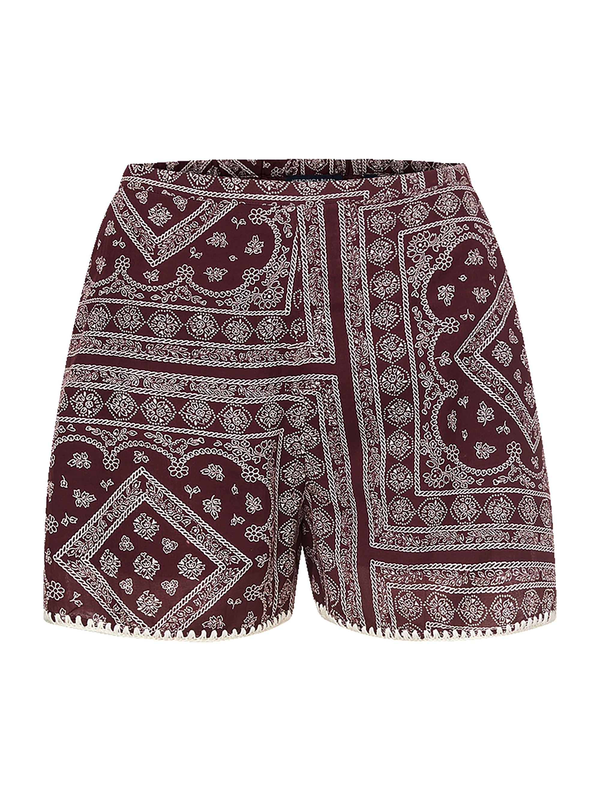 Veronica Beard Women's Tennison Printed Cotton-Blend Shorts - Raisin Dove
