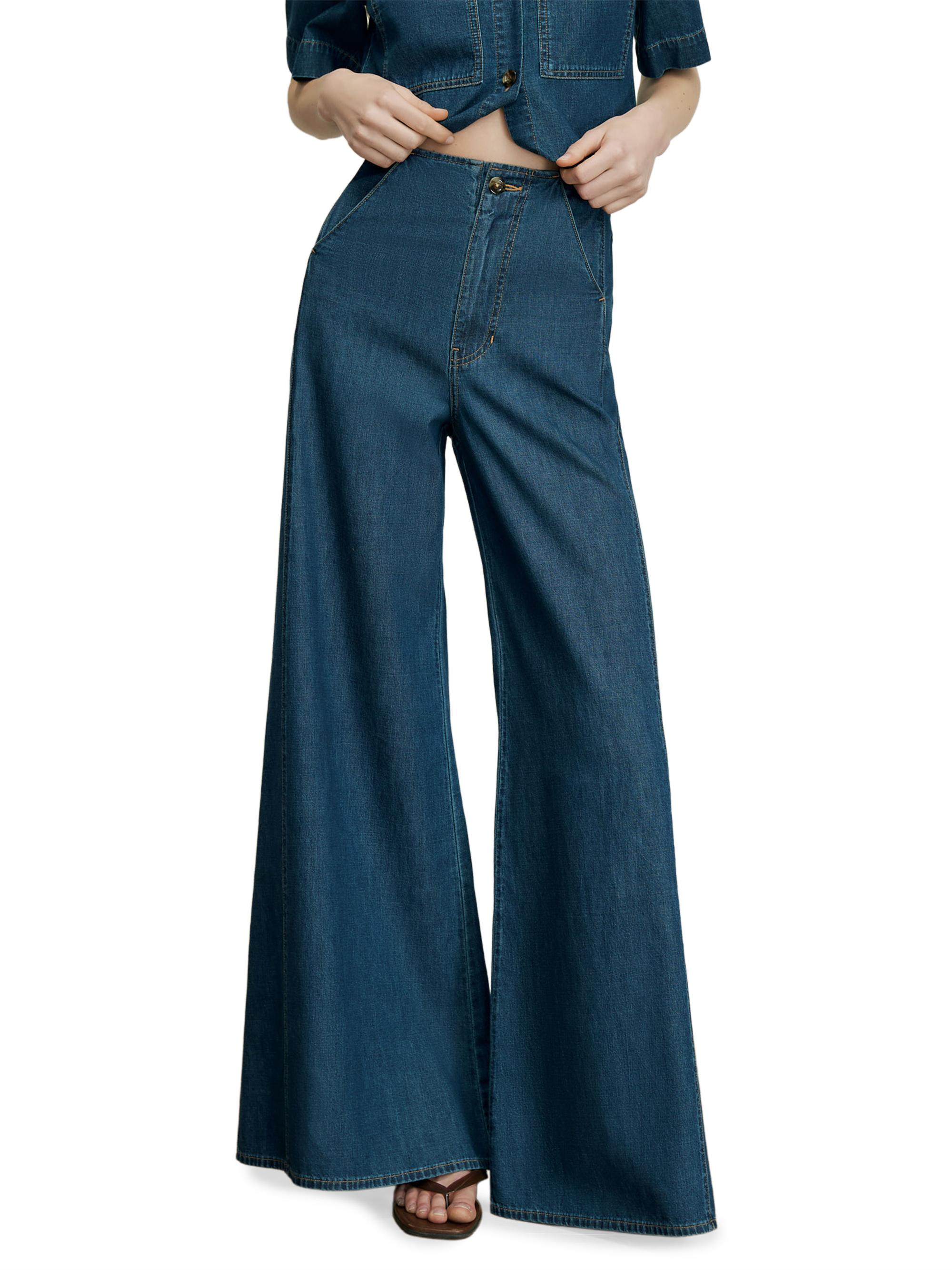 Veronica Beard Women's Digby Wide-Leg Jeans - Starry Night | Thumbnail 3