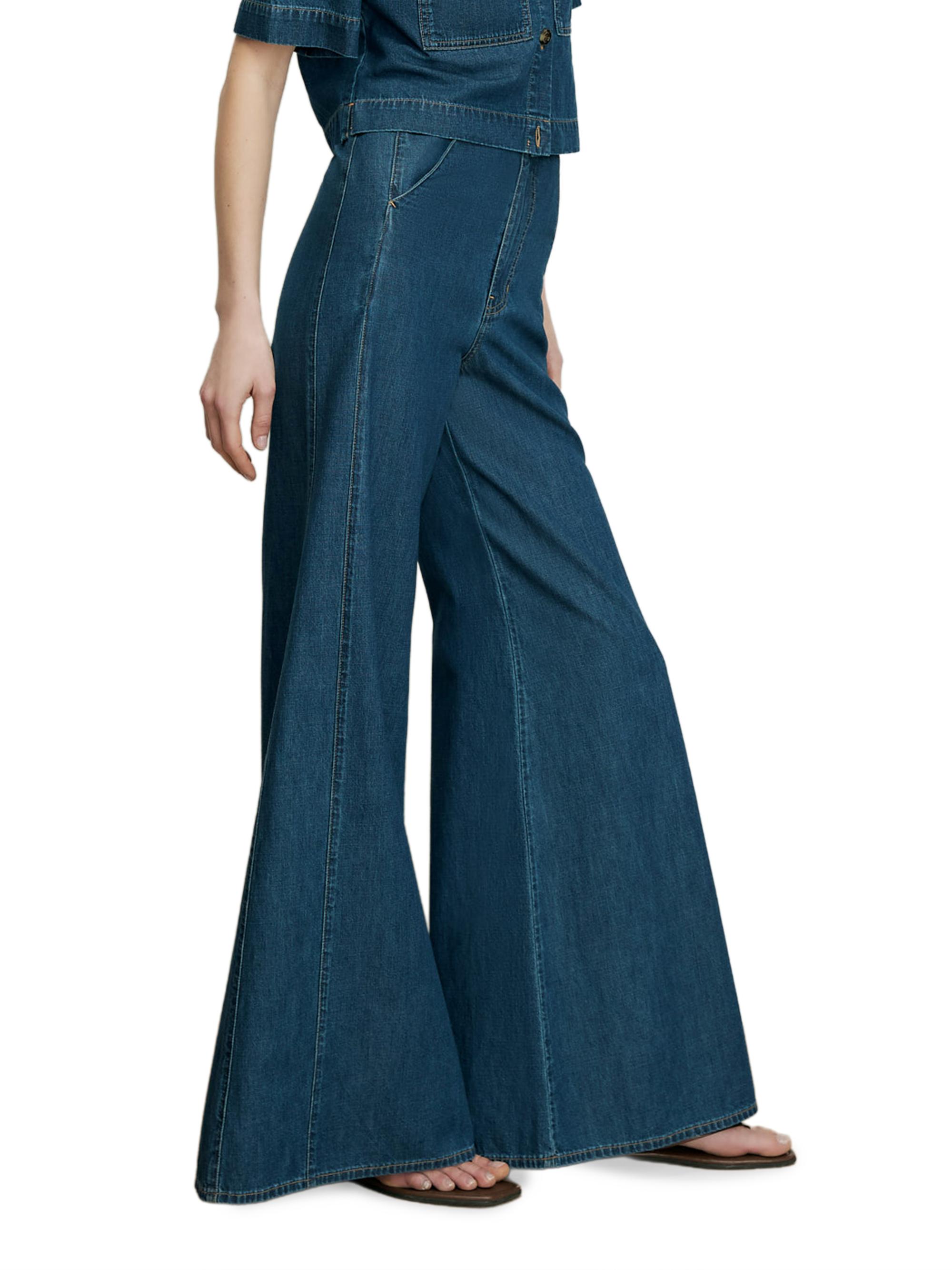 Veronica Beard Women's Digby Wide-Leg Jeans - Starry Night | Thumbnail 4