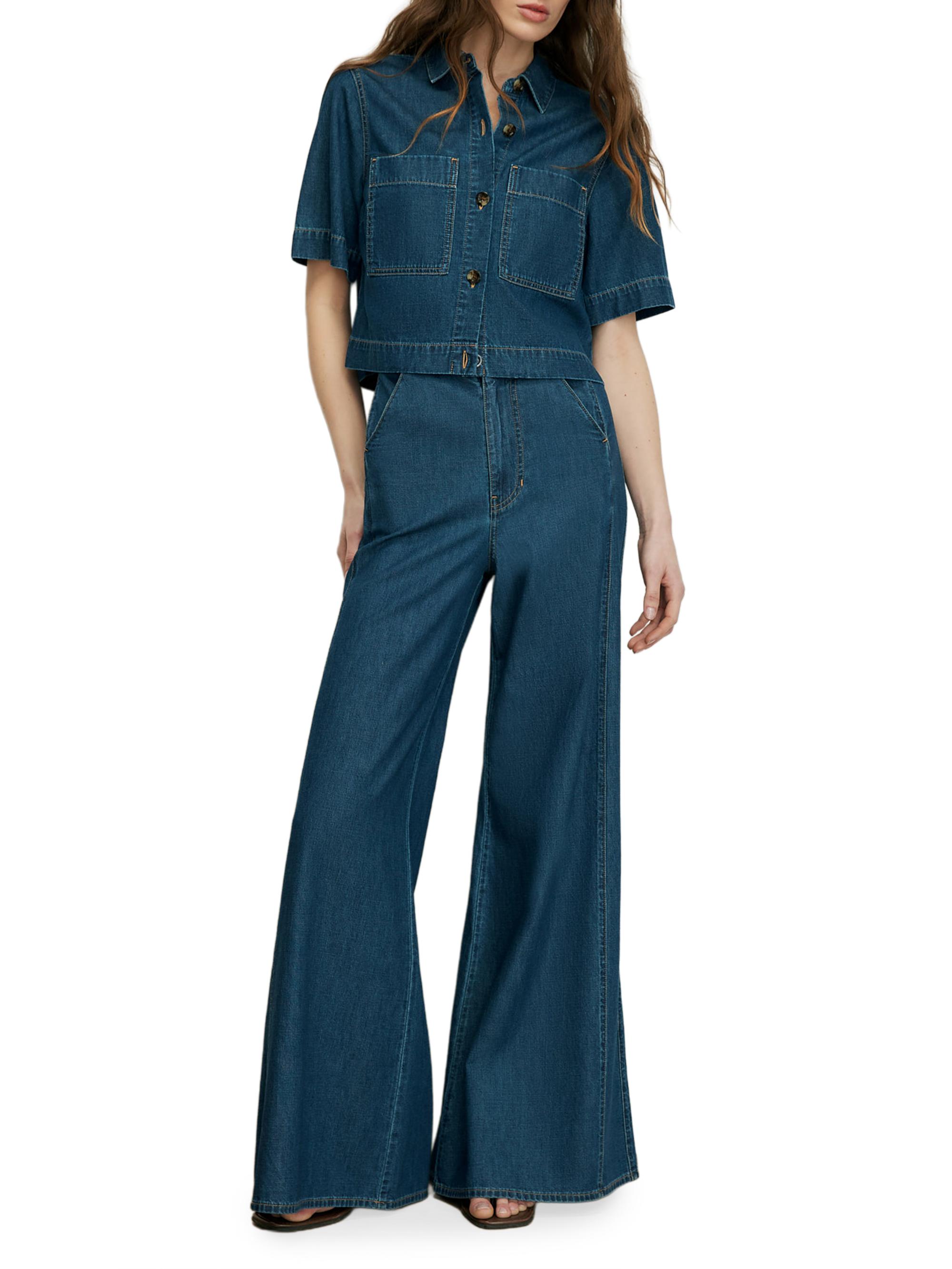 Veronica Beard Women's Digby Wide-Leg Jeans - Starry Night | Thumbnail 2