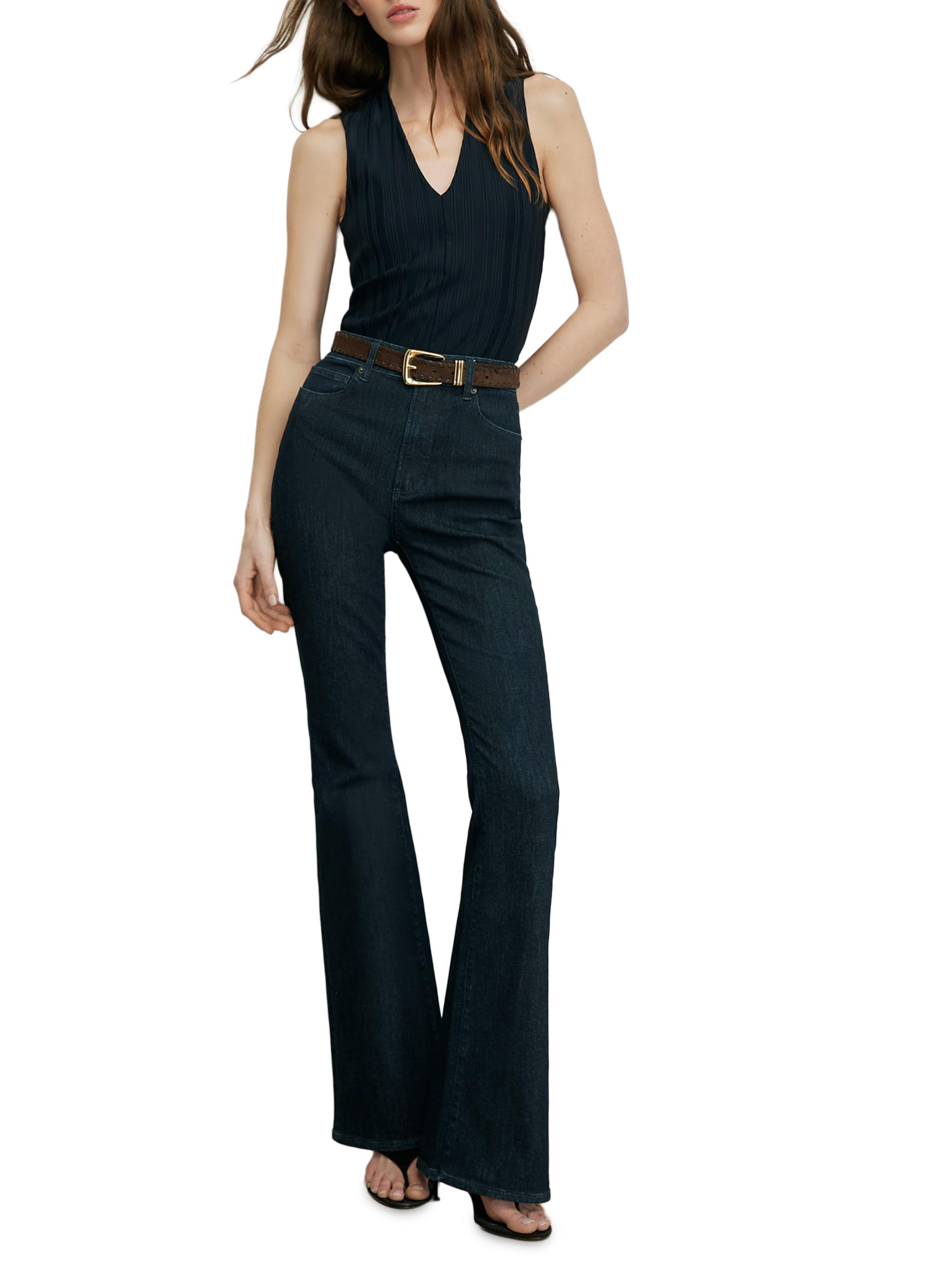 Veronica Beard Women's Evania Ribbed Tank - Navy | Thumbnail 2