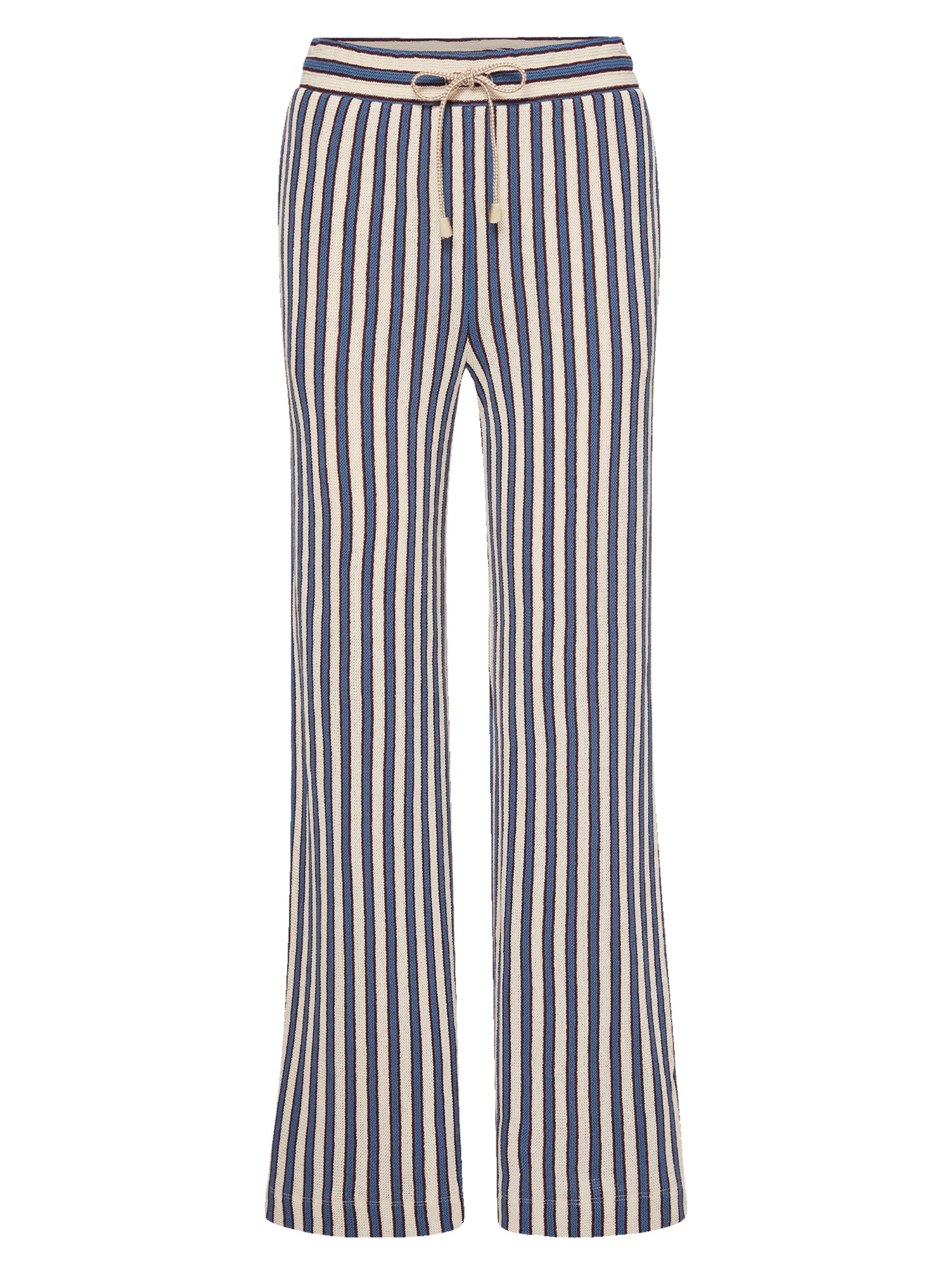 Veronica Beard Women's Zosia Striped Cotton-Blend Pants - Ecru Bluefin Multi