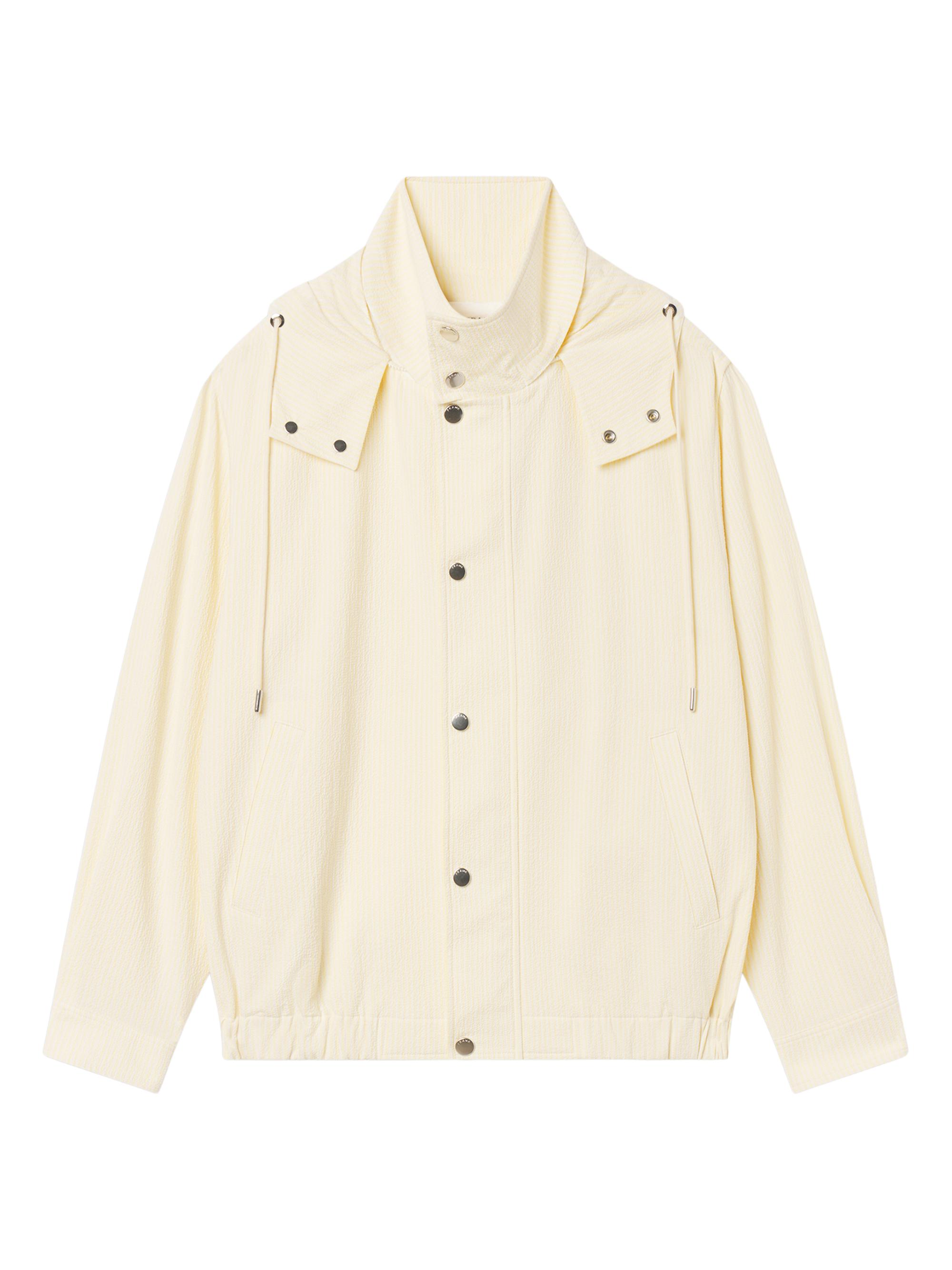 FRAME Women's The Seersucker Track Jacket - Lemon Multi
