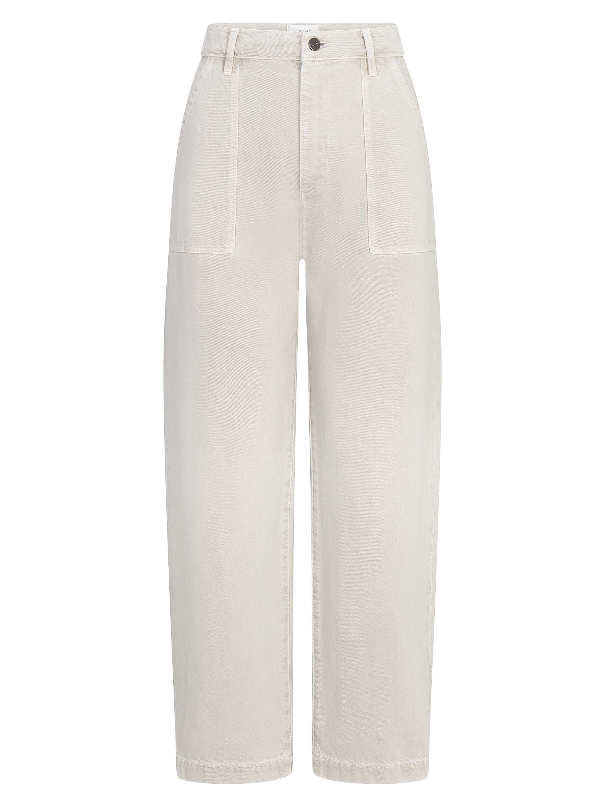 FRAME Women's The Bow Cotton Cargo Pants - Flax