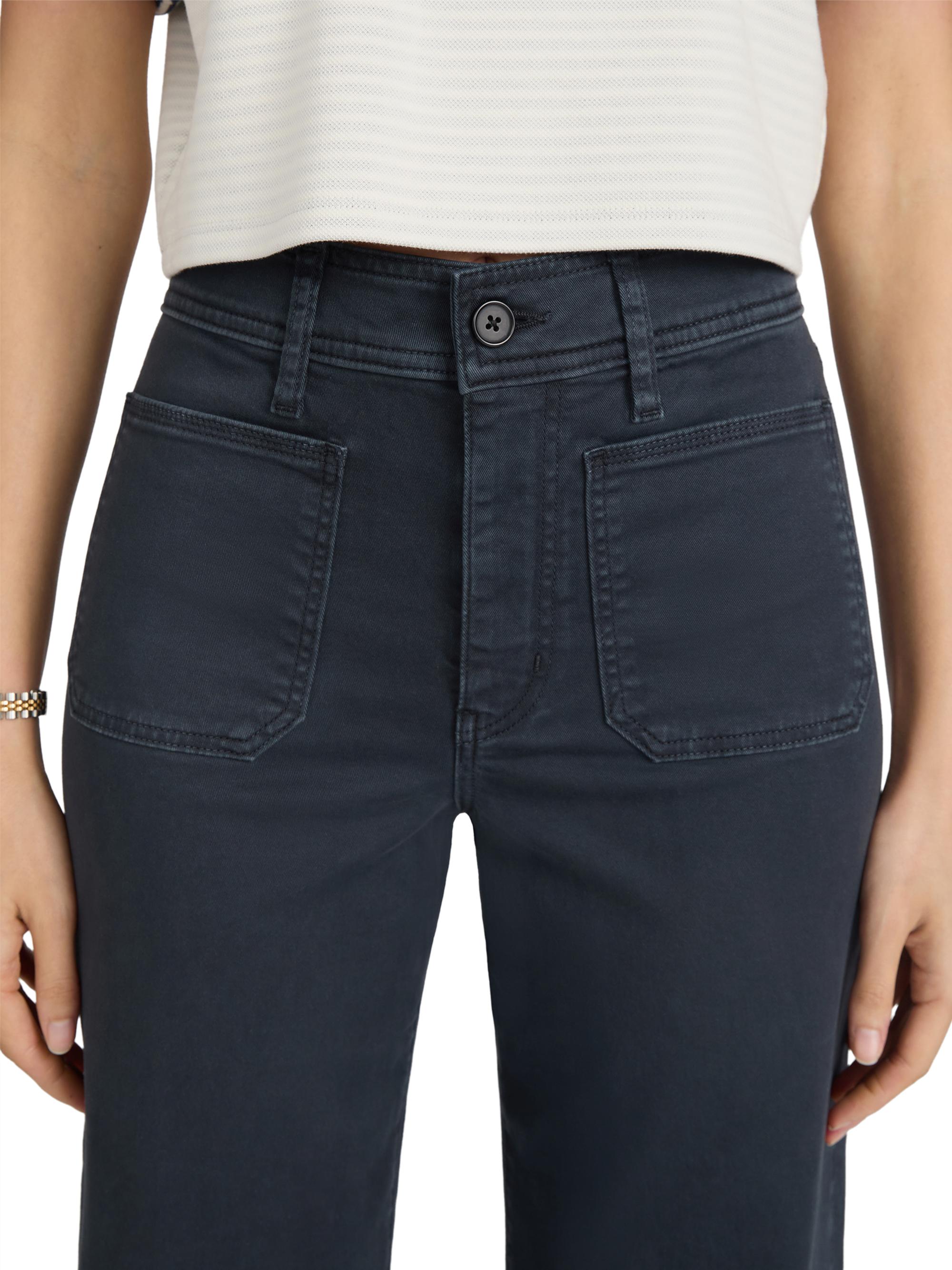 FRAME Women's Le Slim Palazzo Harbor Pocket Pants - Navy | Thumbnail 6