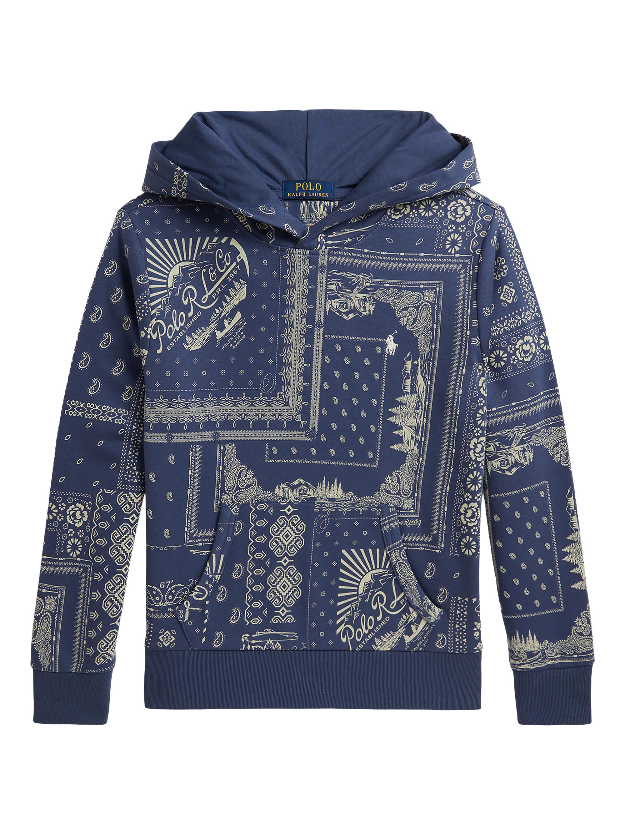 1178 POLOラルフローレン バンダナ柄パッチワークフーディ マルチ Polo Ralph Lauren Boy's Logo Bandana Print Hoodie | Saks Fifth Avenue
