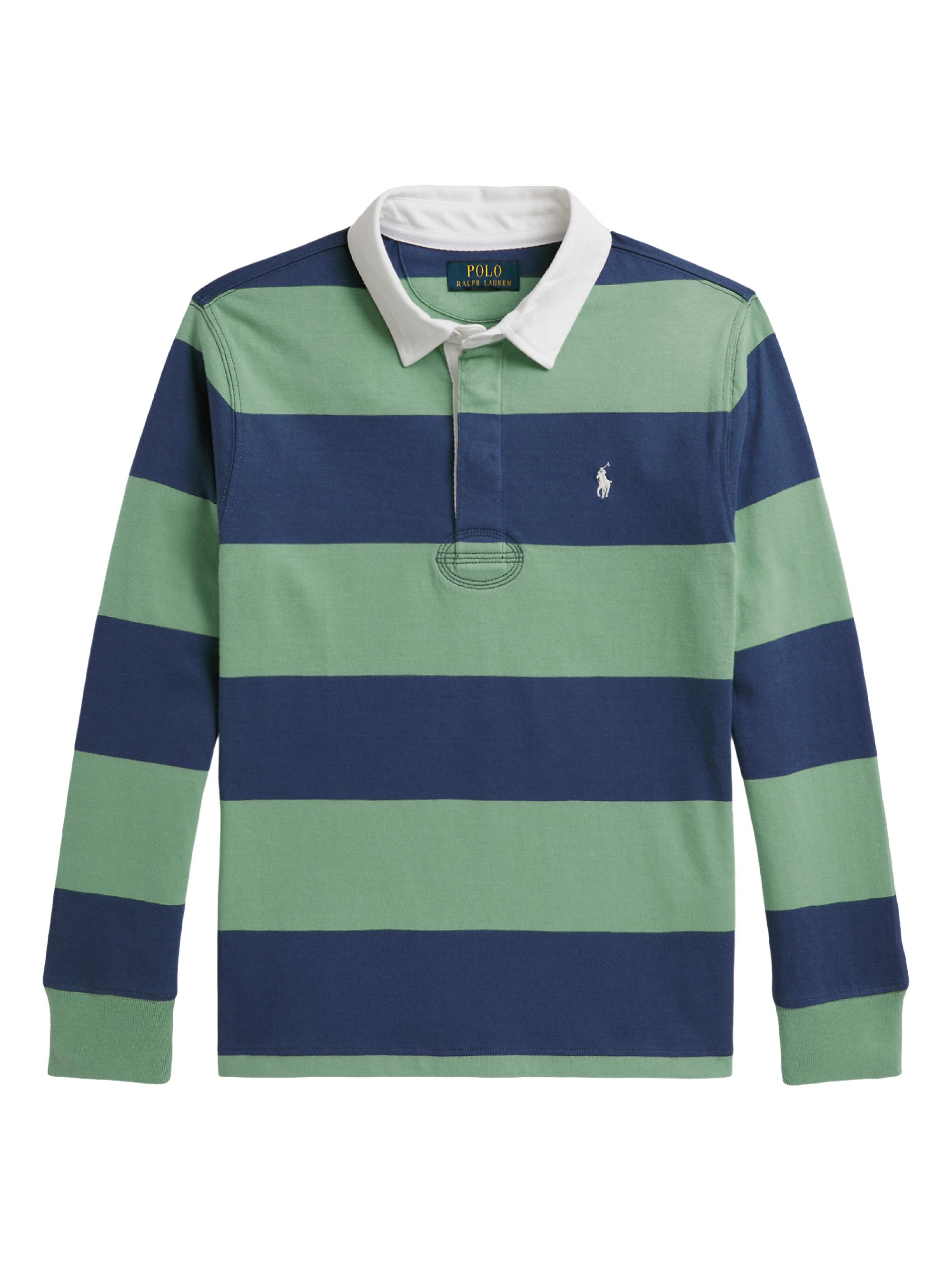 Polo Ralph Lauren Little Boy's & Boy's Striped Long-Sleeve Polo Shirt - Faded Mint