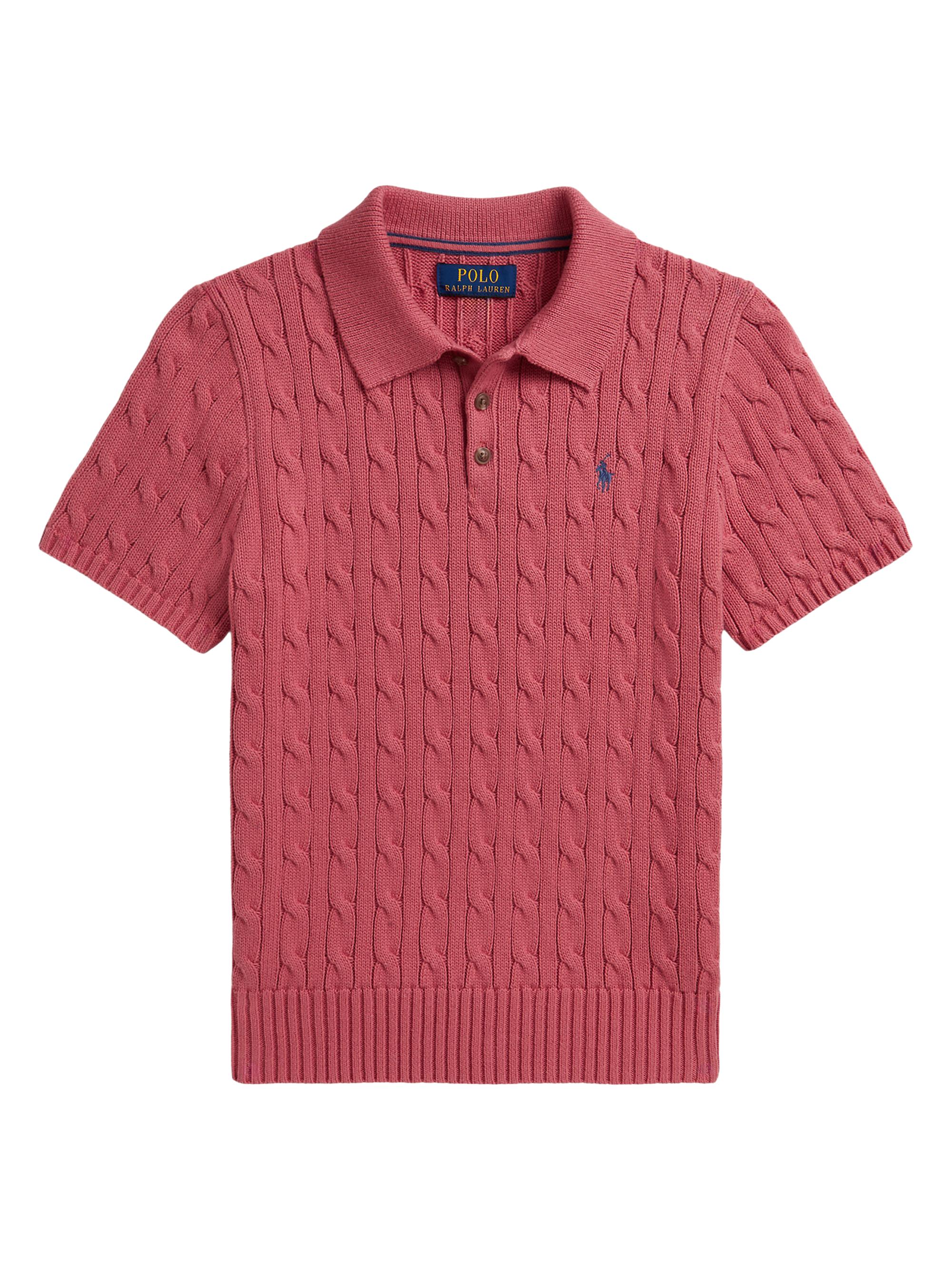 Polo Ralph Lauren Little Boy's & Boy's Cable-Knit Polo Sweater - Adirondack Berry