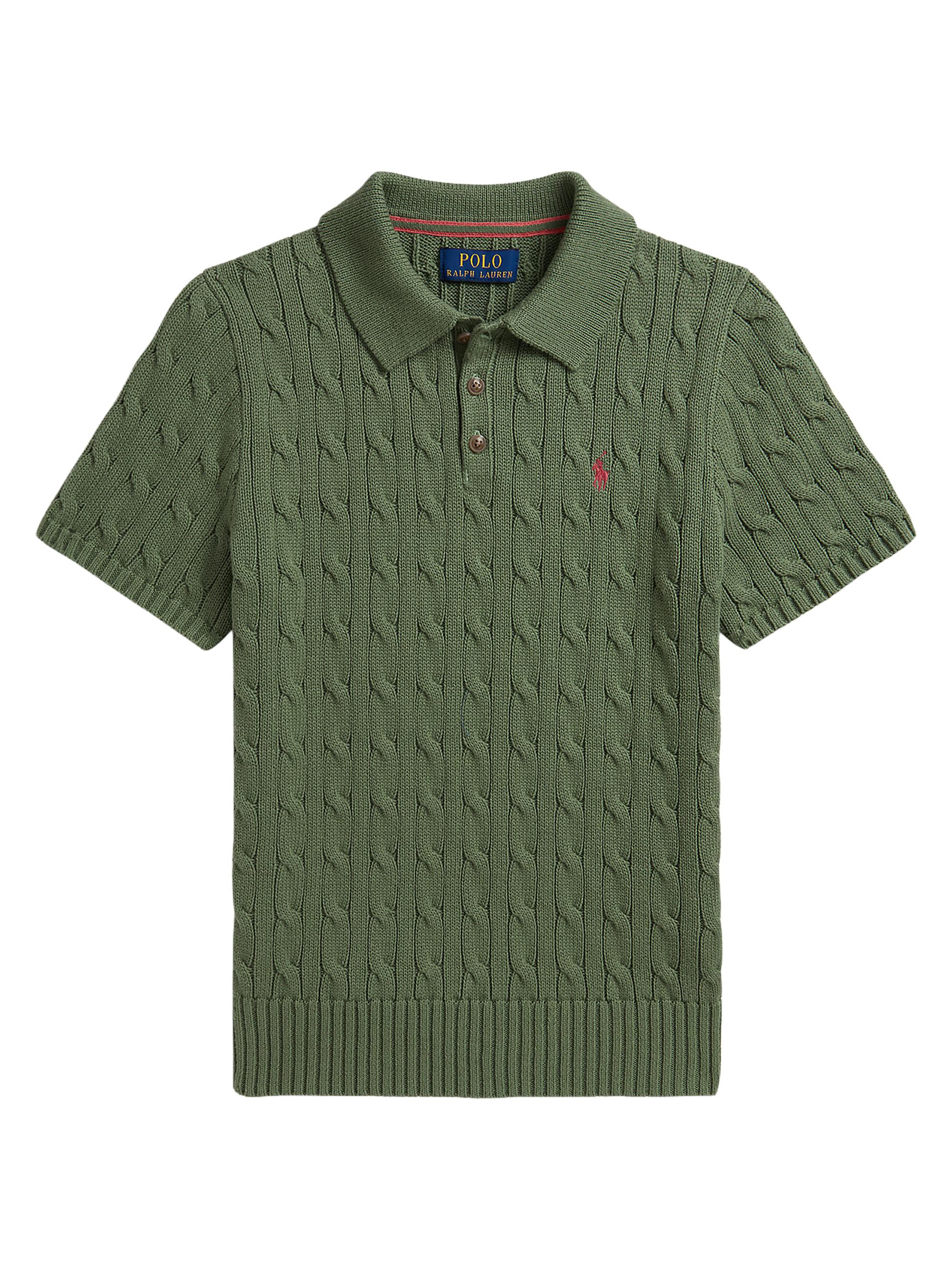 Polo Ralph Lauren Little Boy's & Boy's Cable-Knit Polo Sweater - Cargo Green