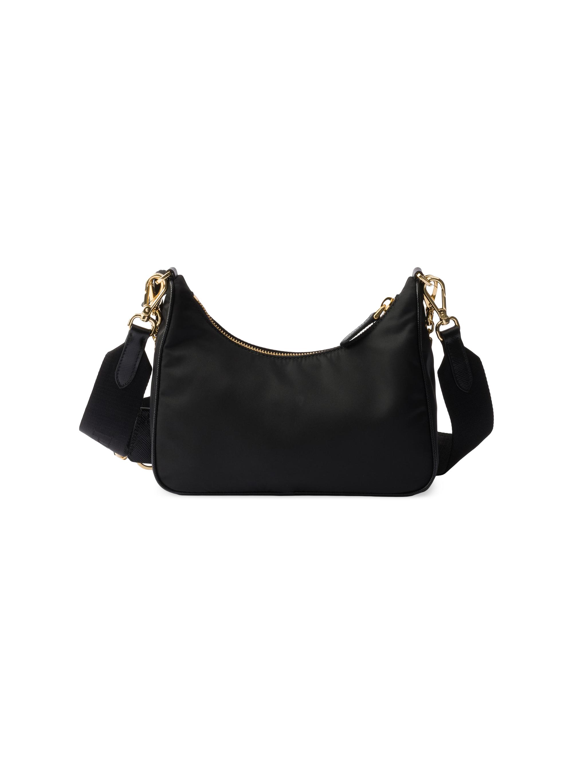 バッグ PRADA nylon shoulder bag black gold Prada Re-Edition 2005 Nylon Shoulder Bag | Saks Fifth Avenue