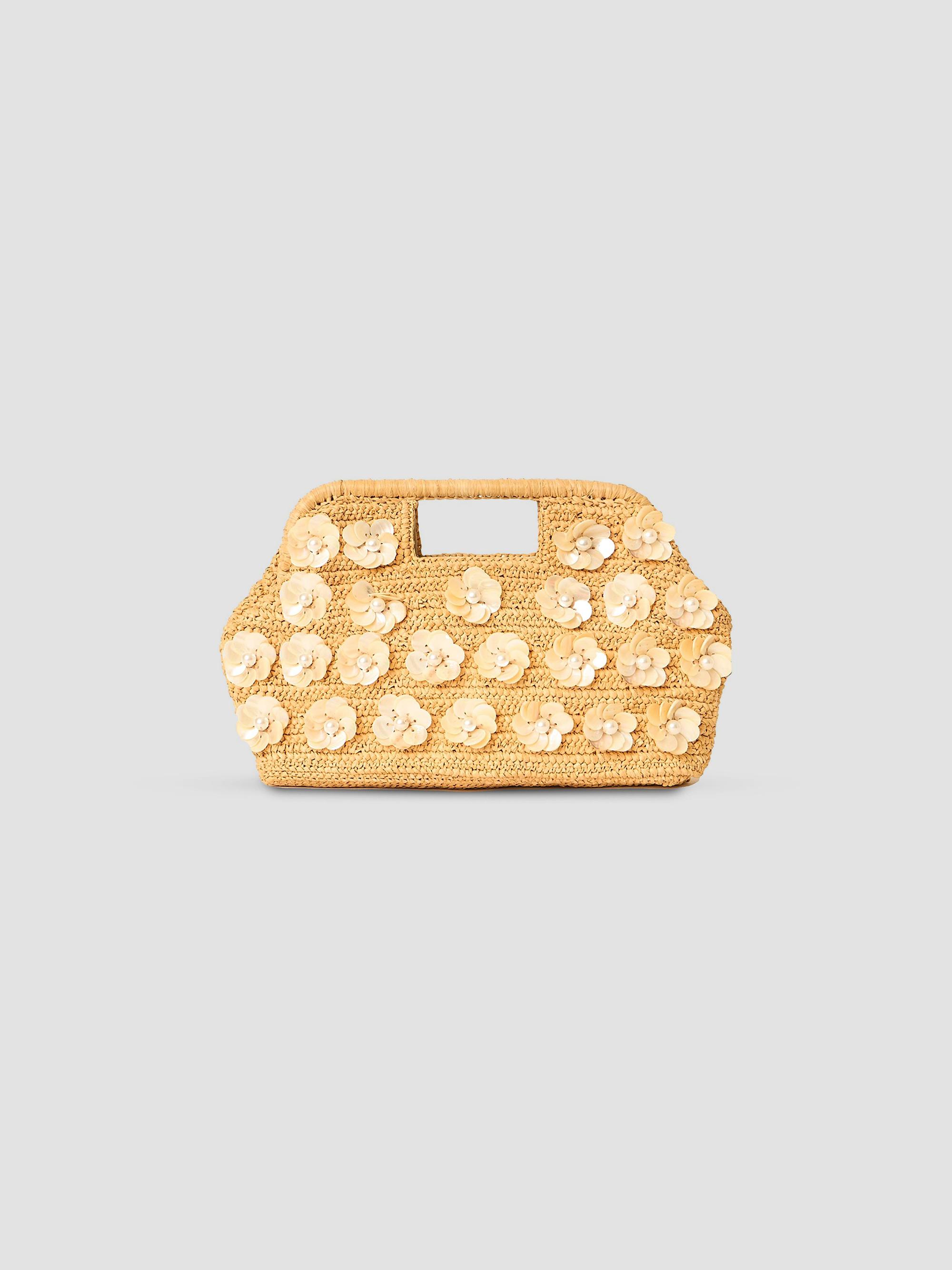 BTB Los Angeles Women's Dottie Woven Raffia Clutch - Natural | Thumbnail 2