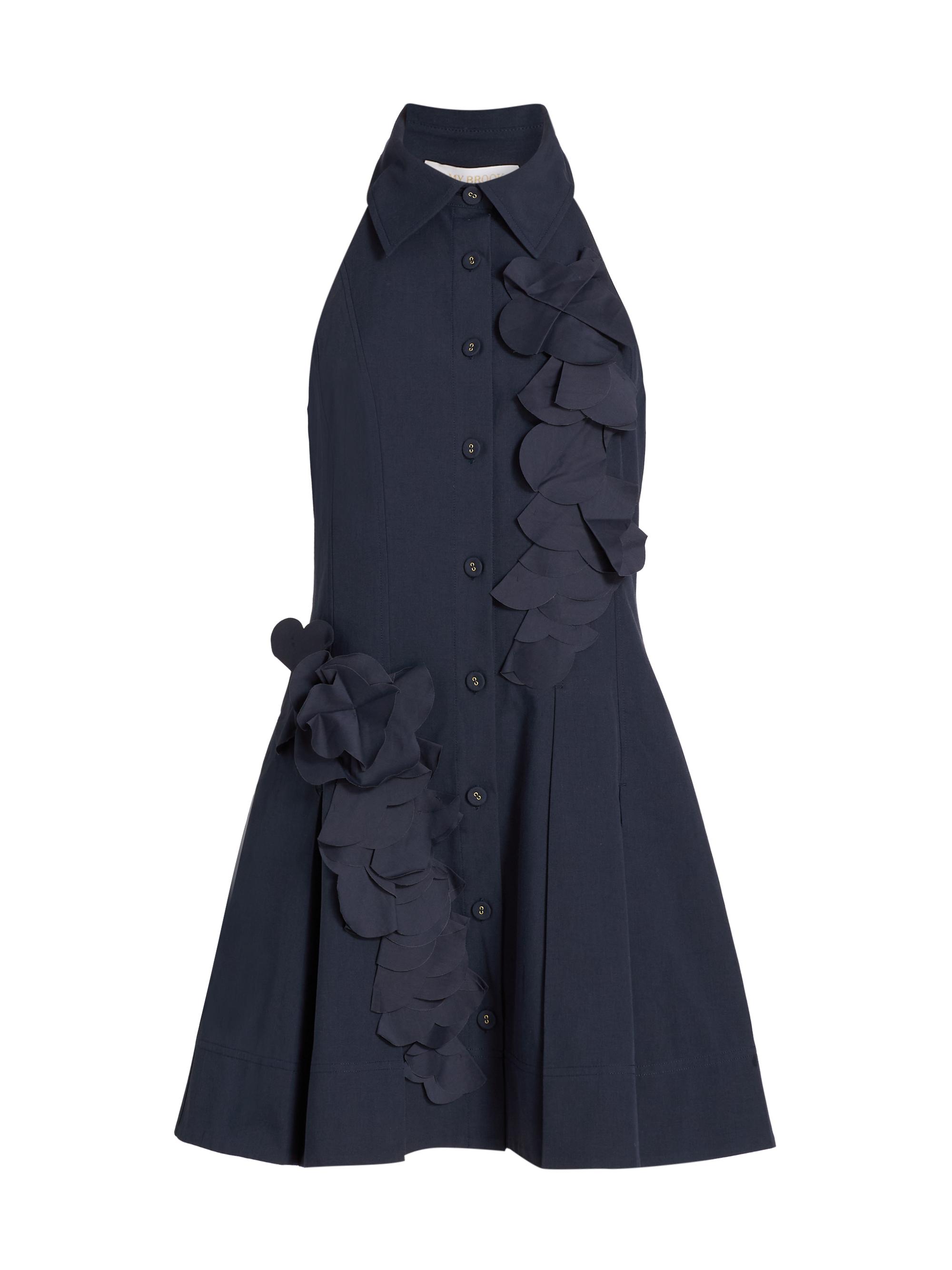 Ramy Brook Women's Donna Cotton-Blend Mini-Shirtdress - Navy