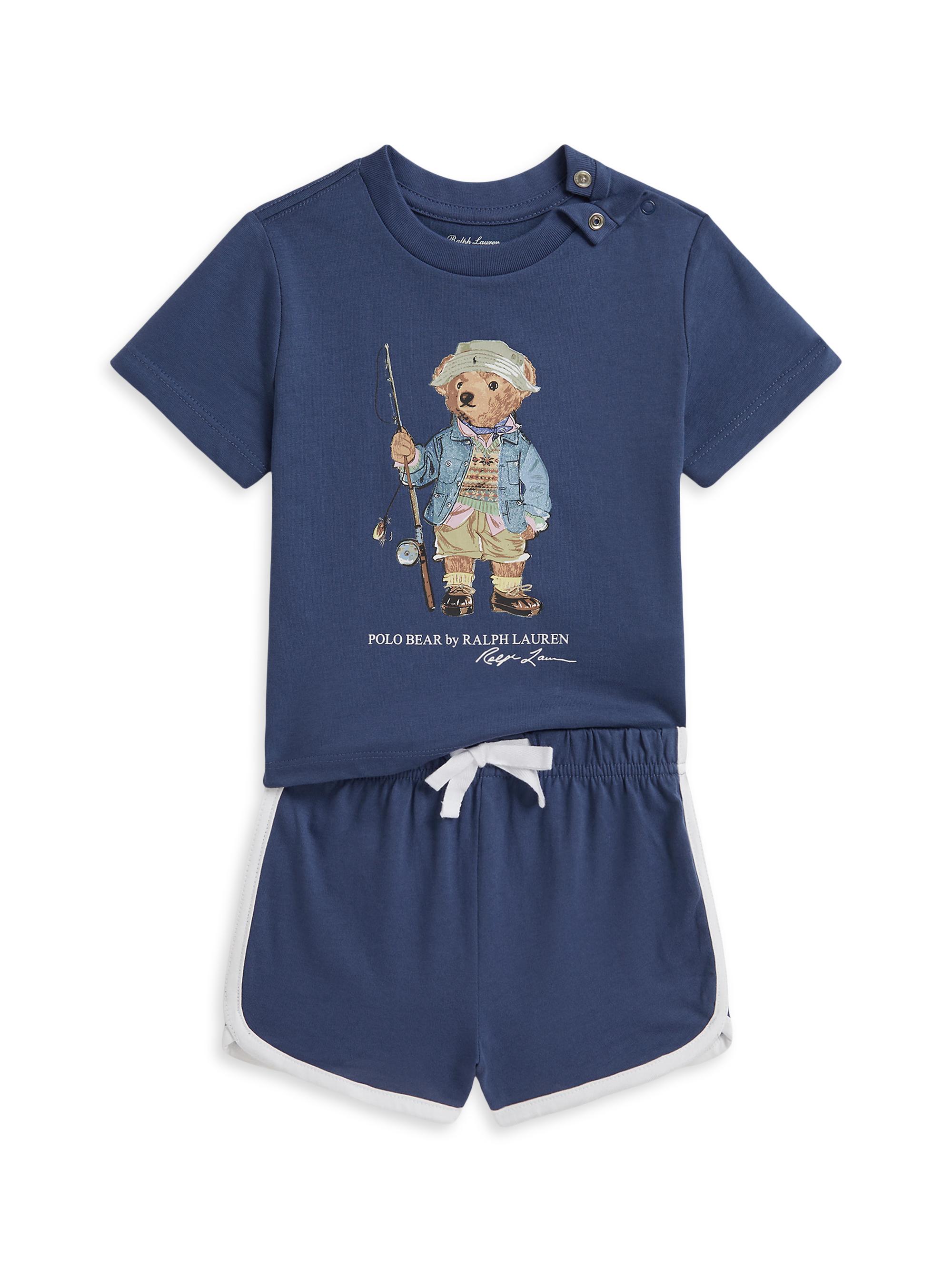 Polo Ralph Lauren Baby Boy's Polo Bear T-Shirt & Shorts Set - Old Royal 9 Months
