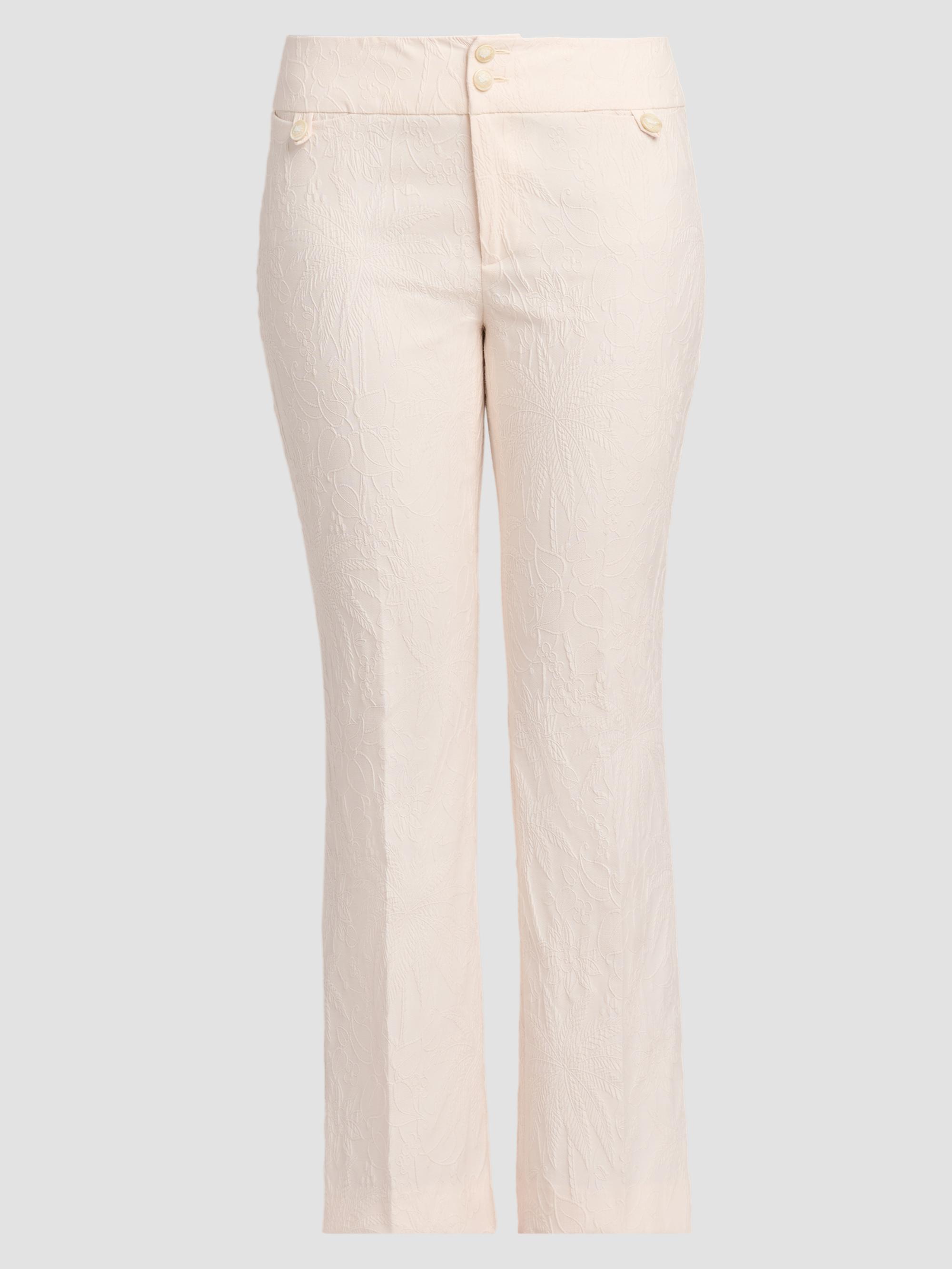 Etro Women's Jaquard Cigarette Trousers - Light Creamy White | Thumbnail 6