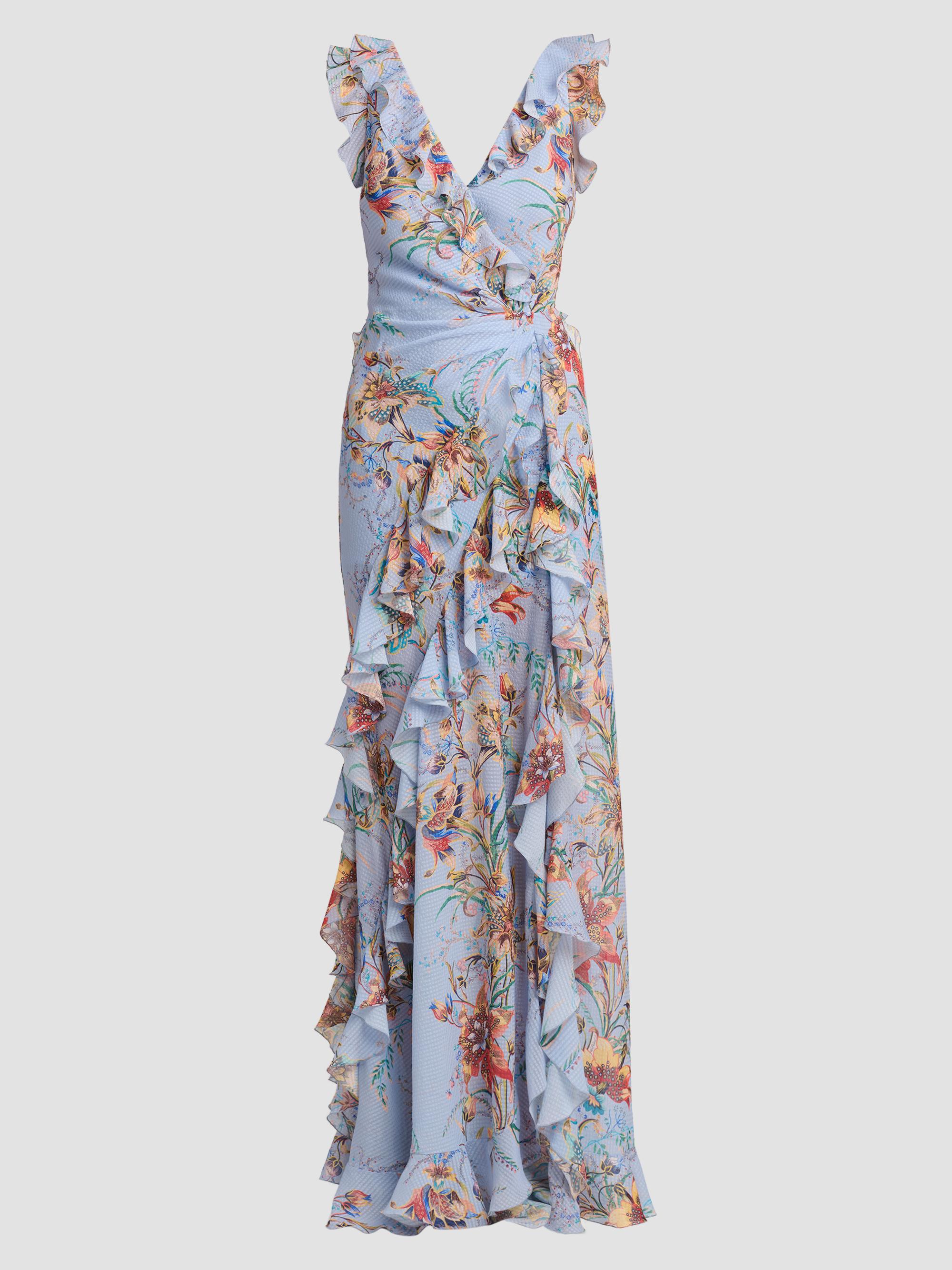 etro evening dresses ETRO paisley-print Ruffled Dress | Brown