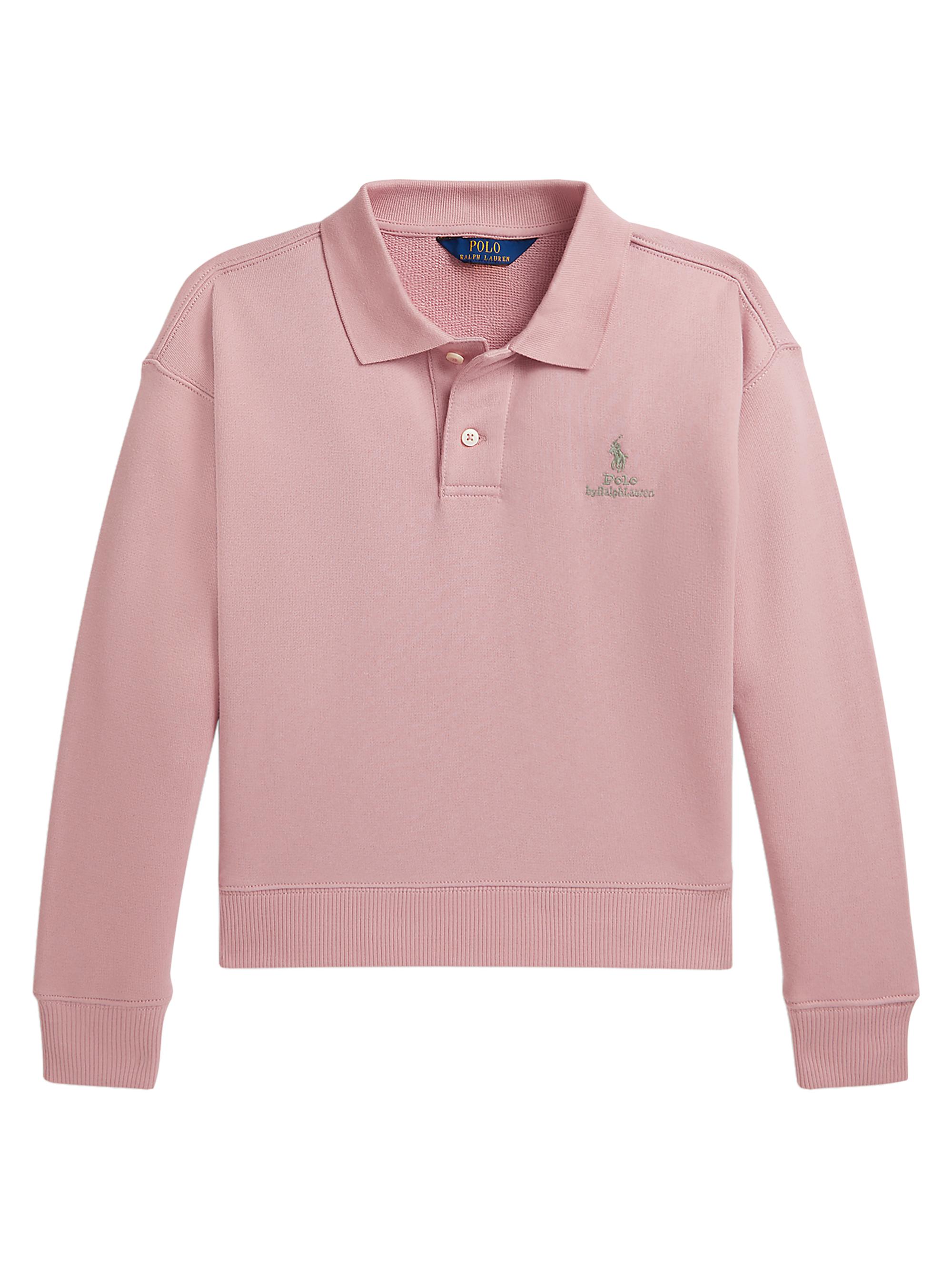 Polo Ralph Lauren Little Girl's & Girl's Embroidered Logo Polo Sweatshirt - Adirondack Rose