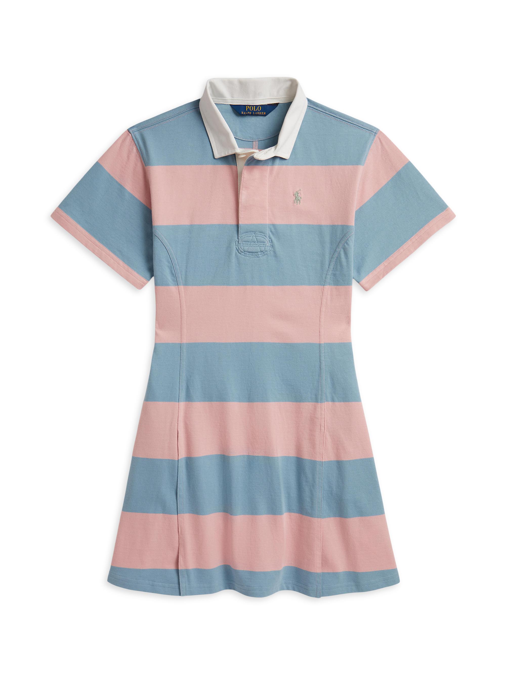 Polo Ralph Lauren Little Girl's & Girl's Striped Cotton Jersey Polo Minidress - Adirondack Rose