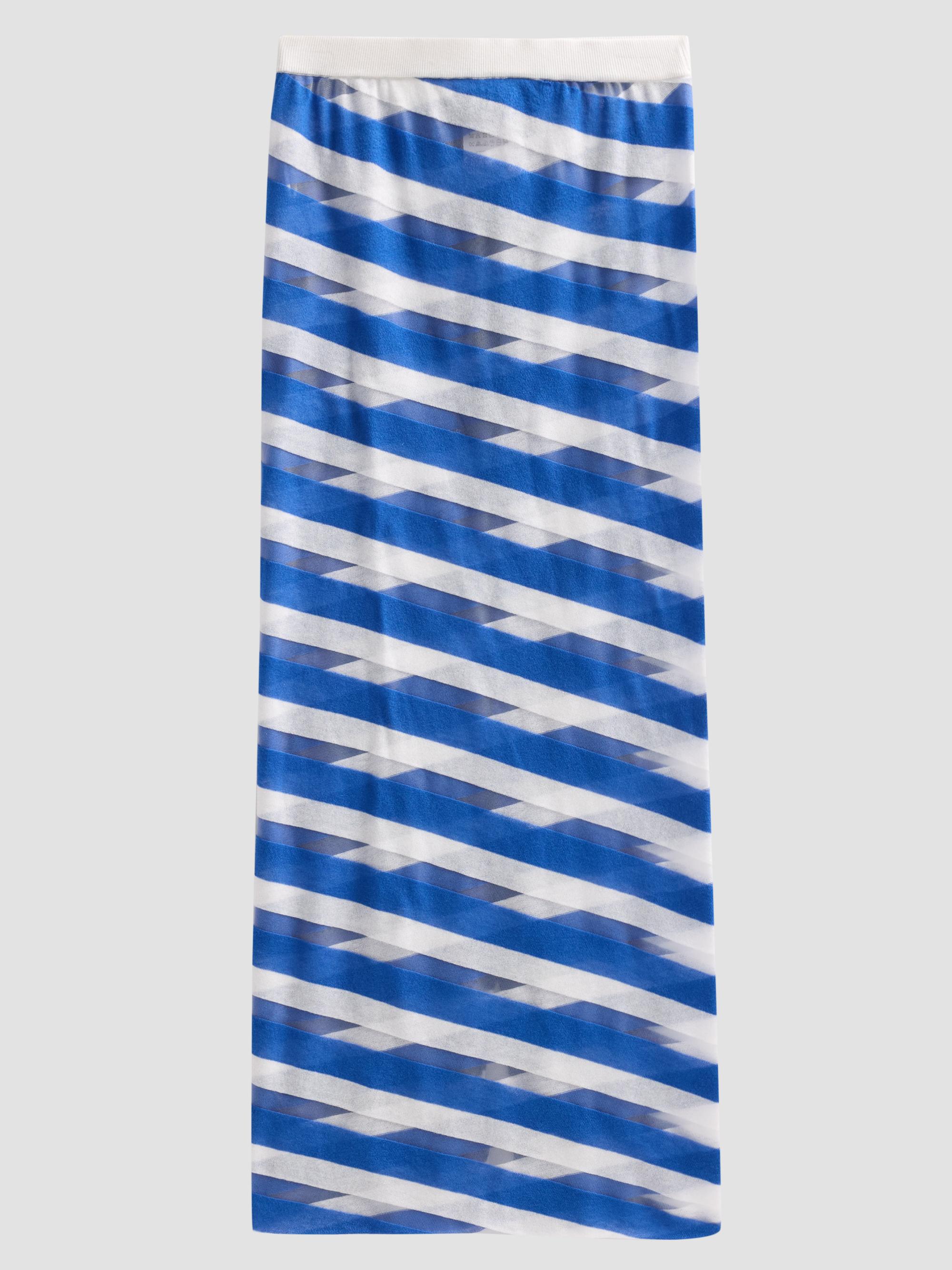 Stella McCartney Women's Graphic Sheer Striped Midi Skirt | Thumbnail 6