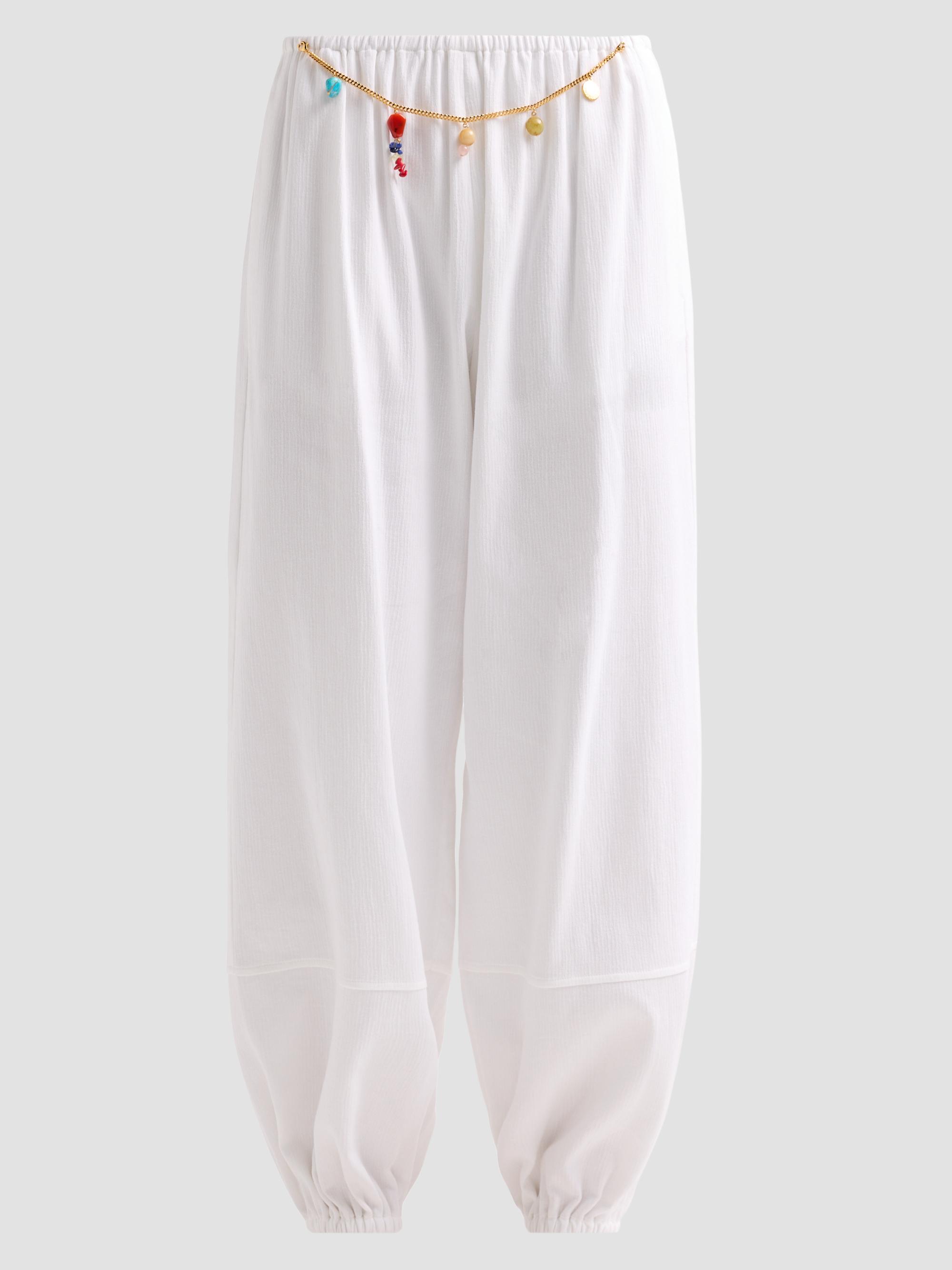 Stella McCartney Women's Cotton Balloon Pants - White | Thumbnail 6