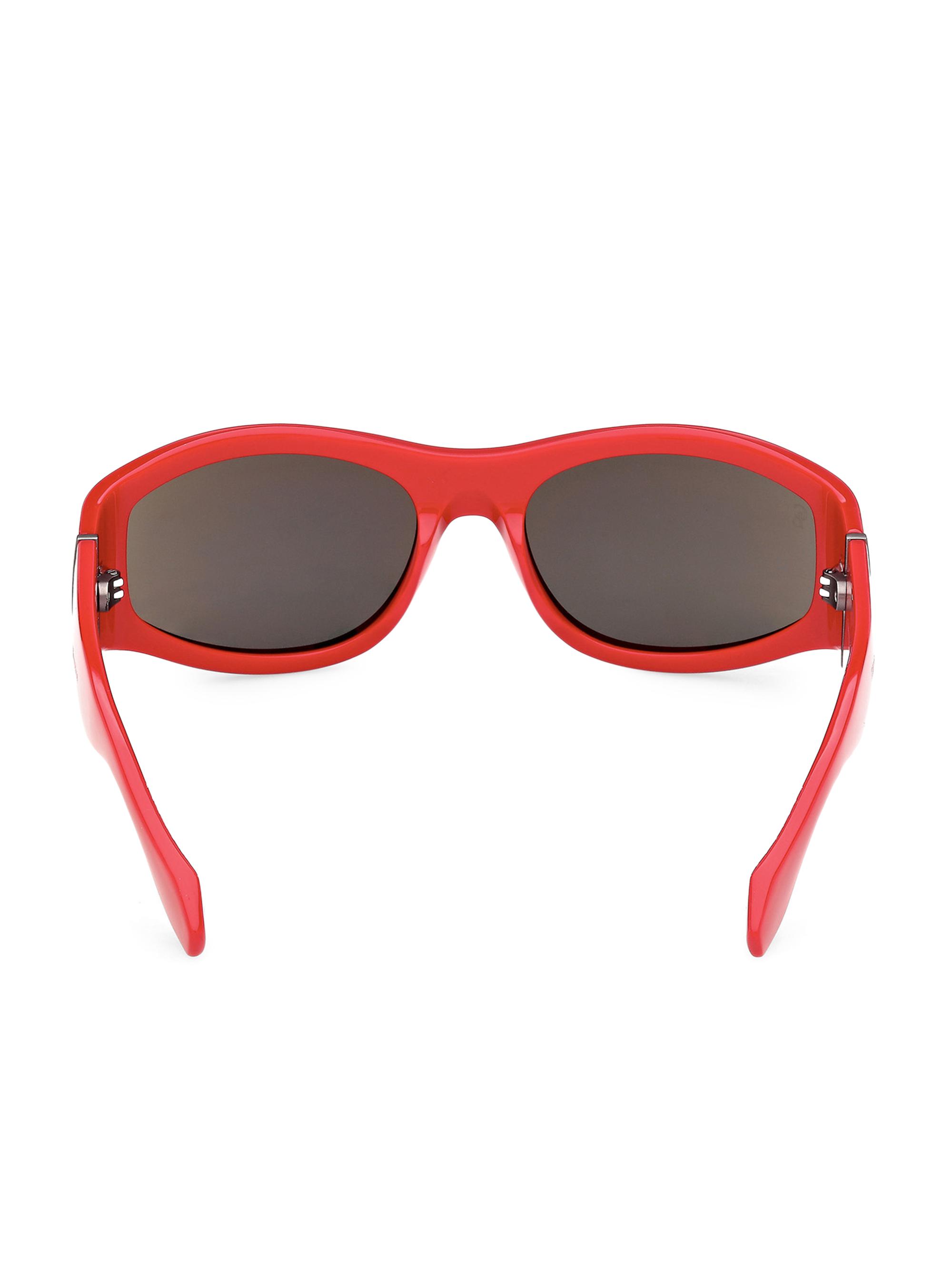Christian Louboutin Men's 60MM Oval Sunglasses - Shiny Red Smoke | Thumbnail 5