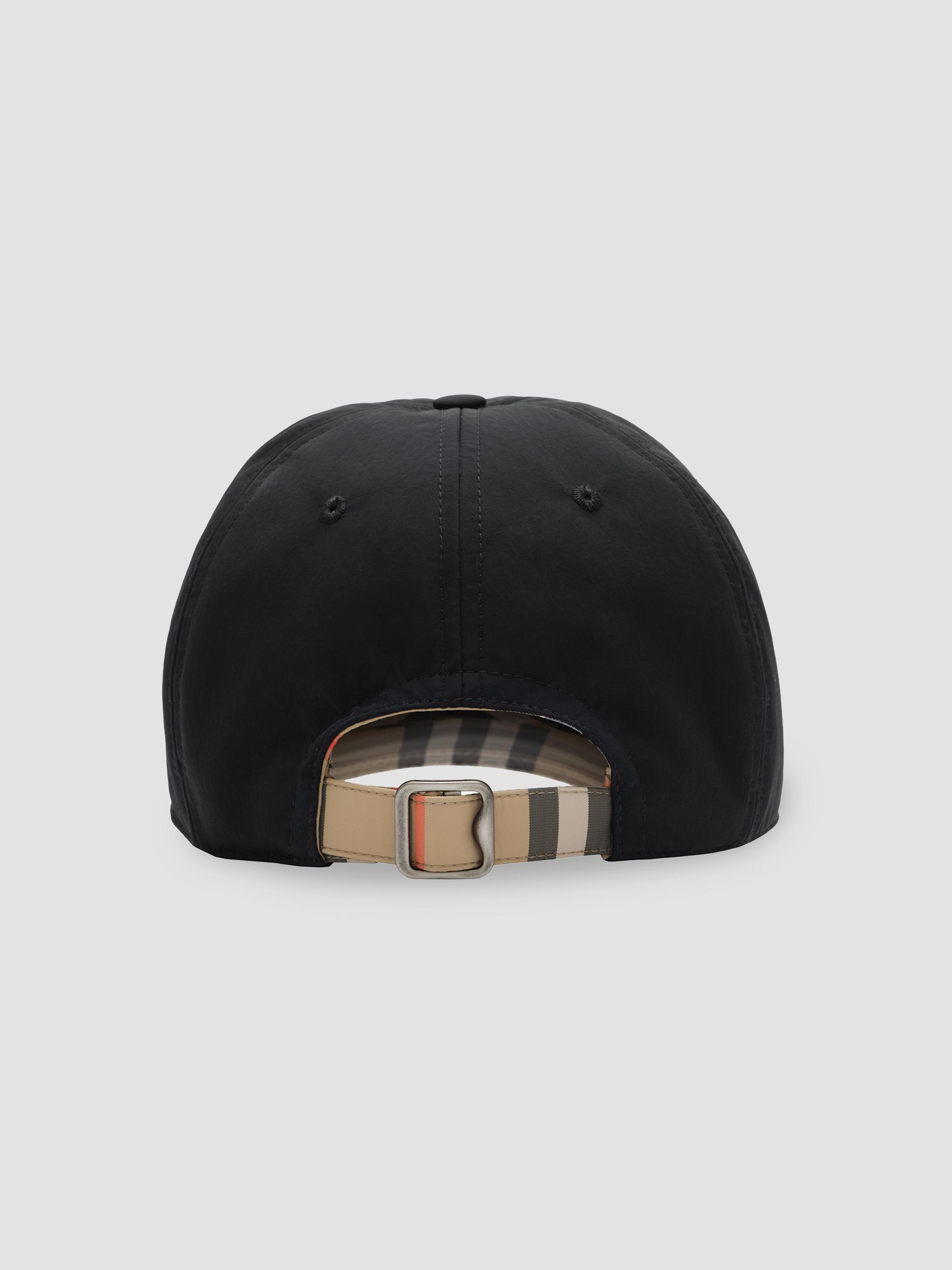 Burberry Check-Lined Metal EKD Baseball Cap | Saks Fifth Avenue