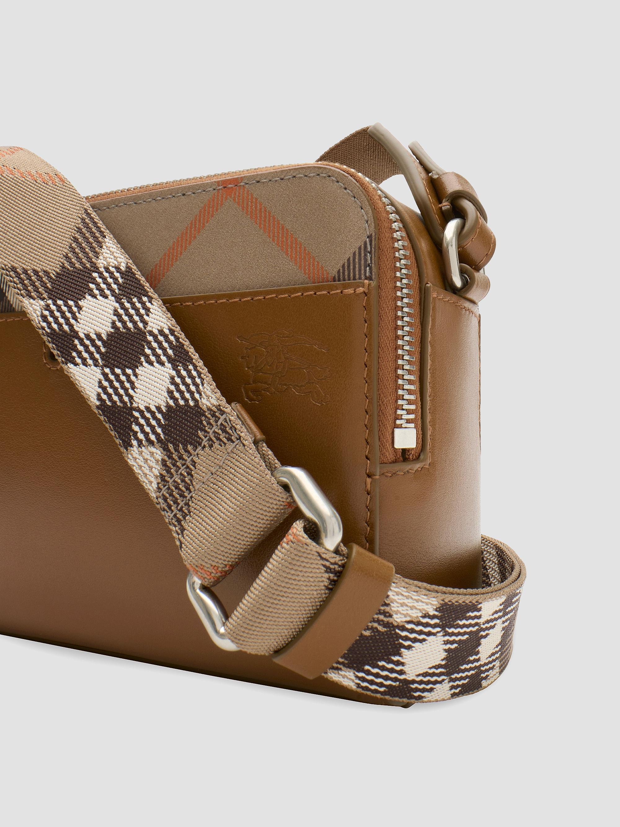 Burberry Men's Pop Check Mini Case Crossbody Bag - Finch Brown Hazel | Thumbnail 4
