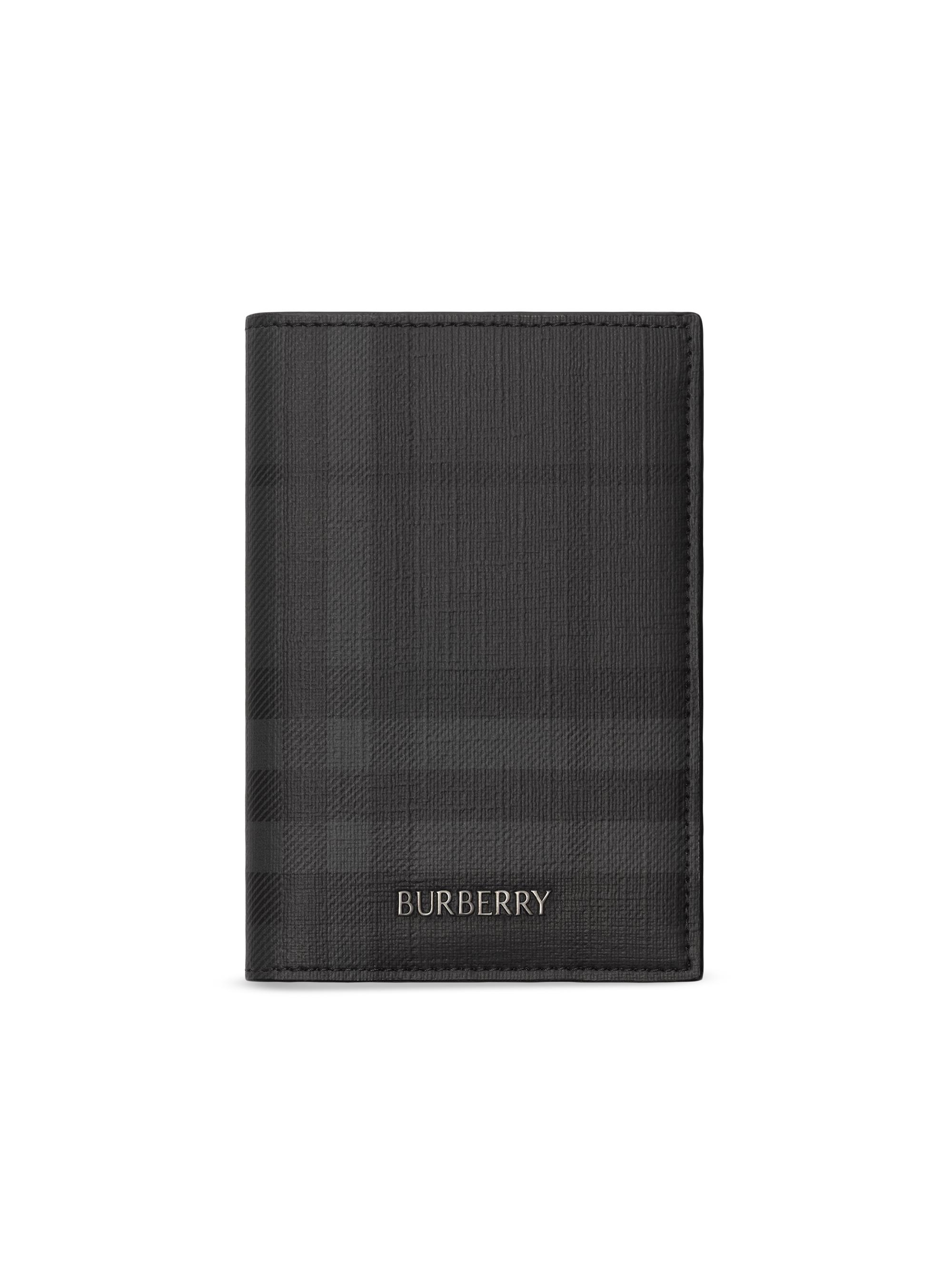 Burberry MS City Check Passport Holder - Iron - Women's Clothing
