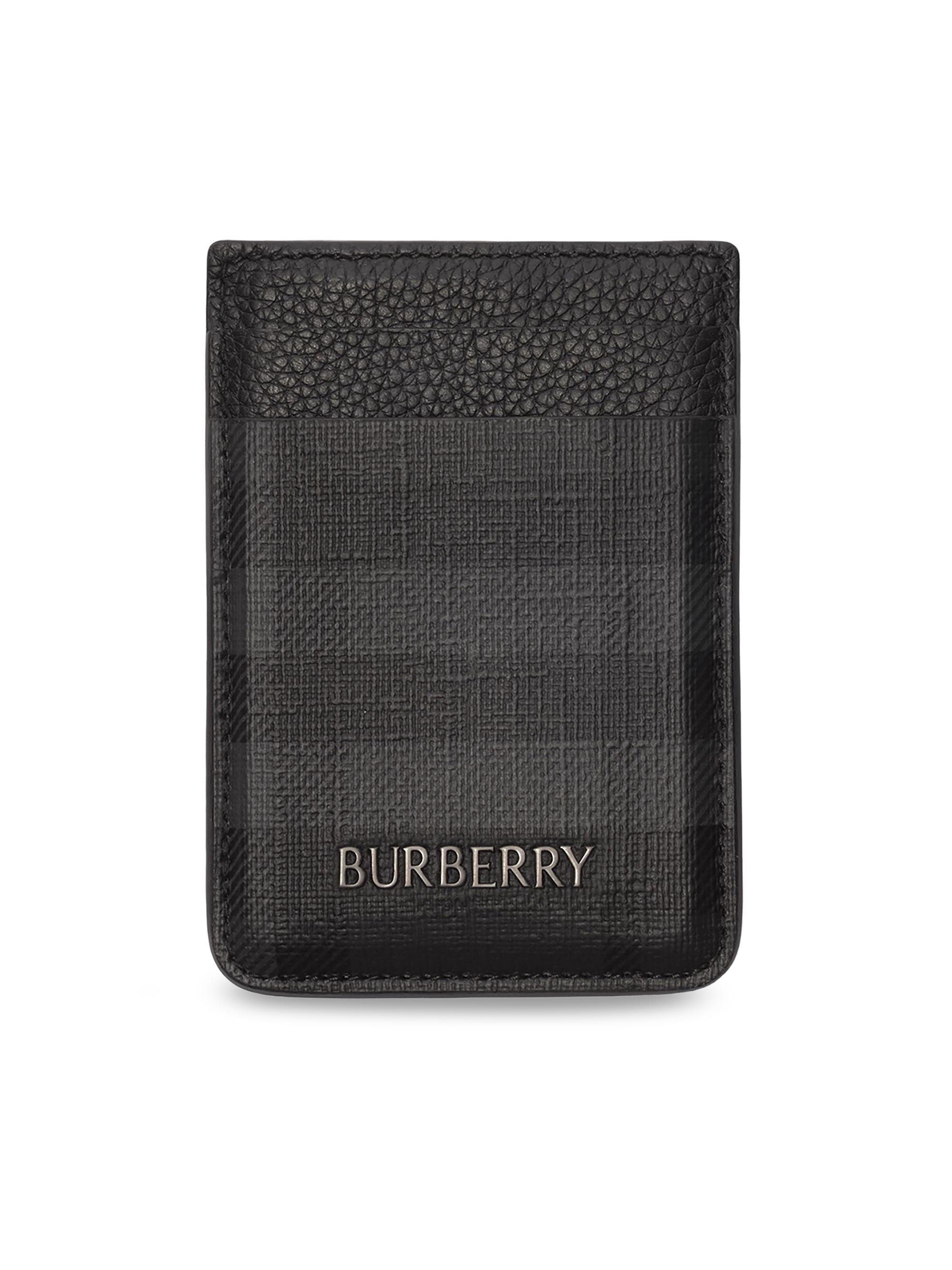 BURBERRY ケース FN 5505 09 ブラック Burberry City Check Magnetic Card Case | Saks Fifth Avenue