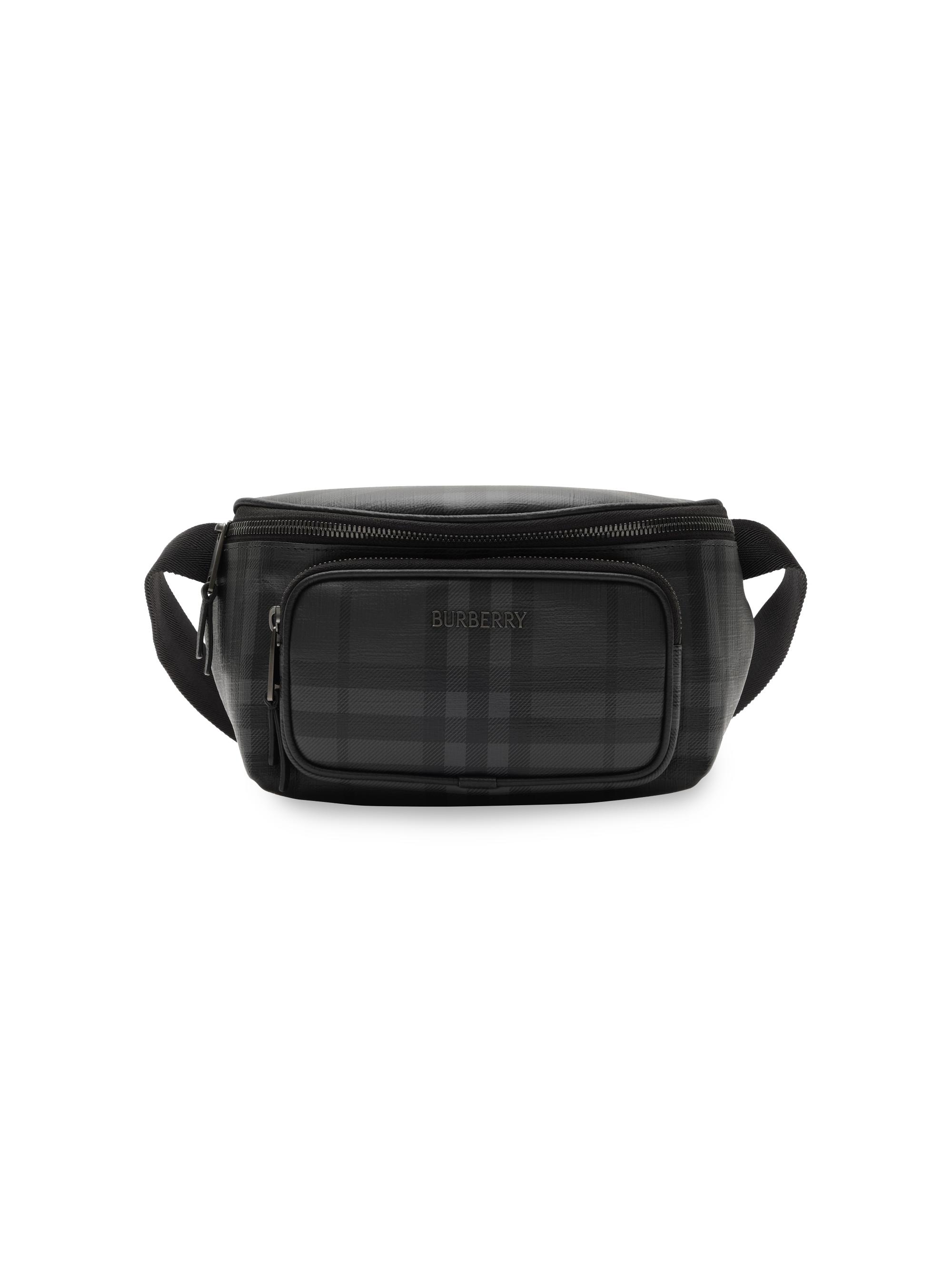 Burberry Men's ML Iron Check Belt Bag - Iron