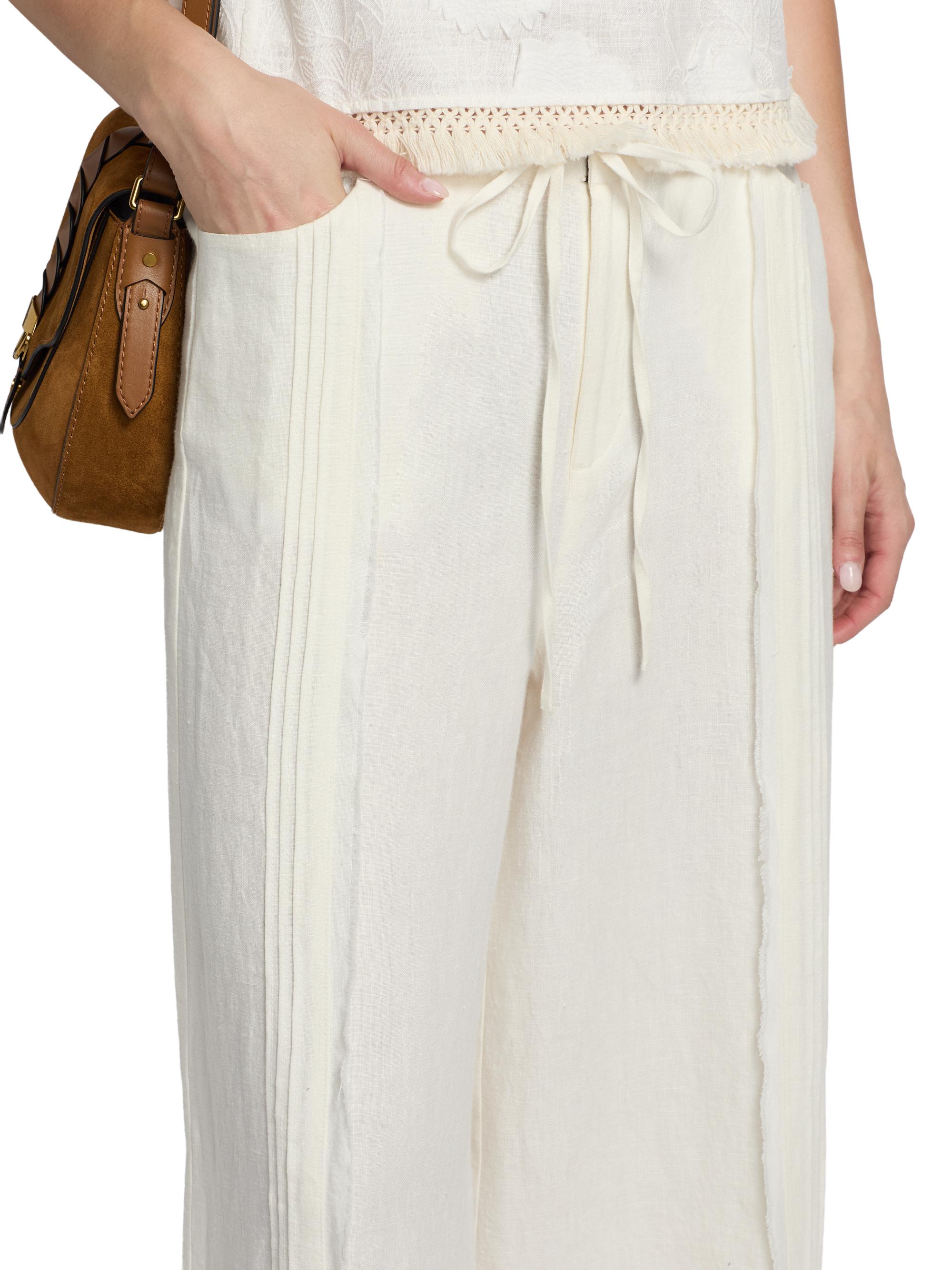 Johnny Was Zullah Pintuck Linen Wide-Leg Pants | Saks Fifth Avenue